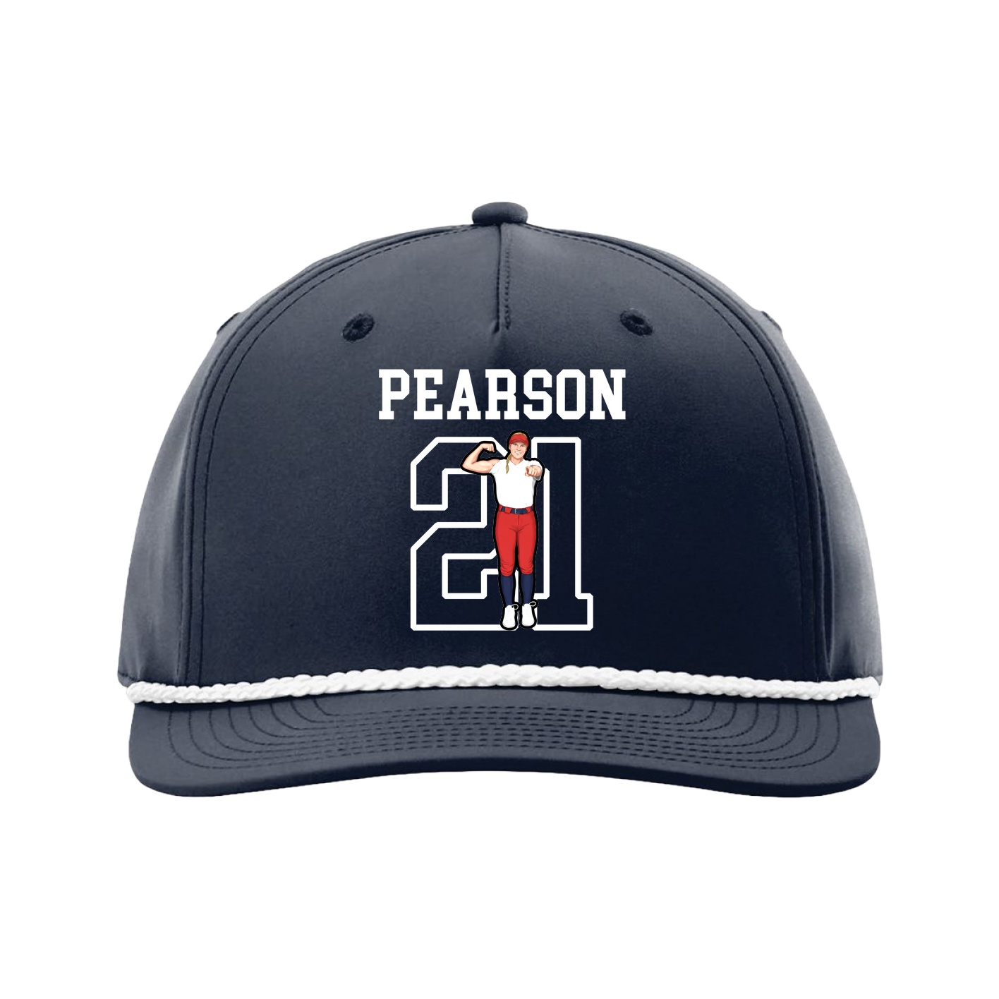 Five-Panel Classic Rope Cap — Shirsey in Navy