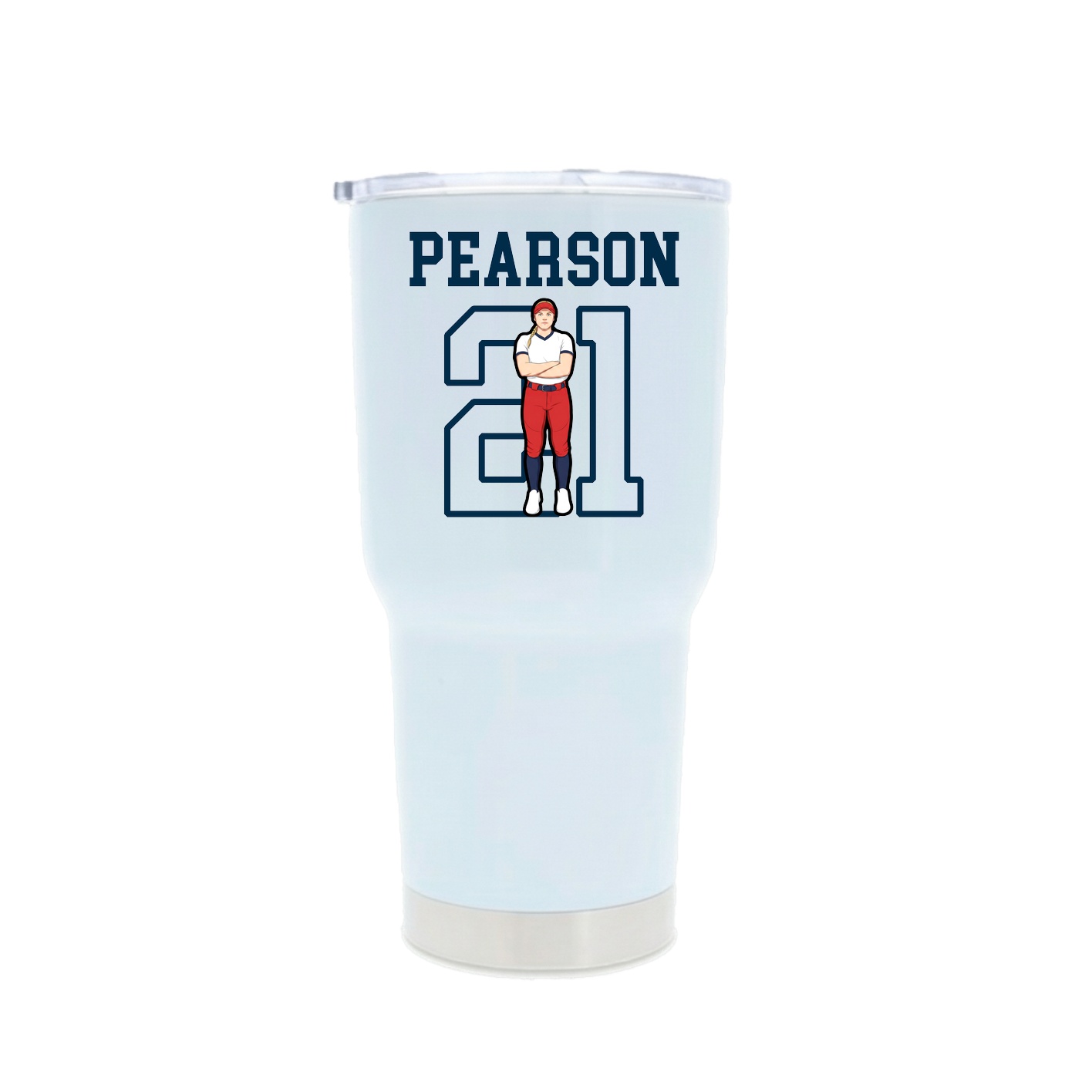 30oz Stainless Steel Tumbler — Shirsey in White