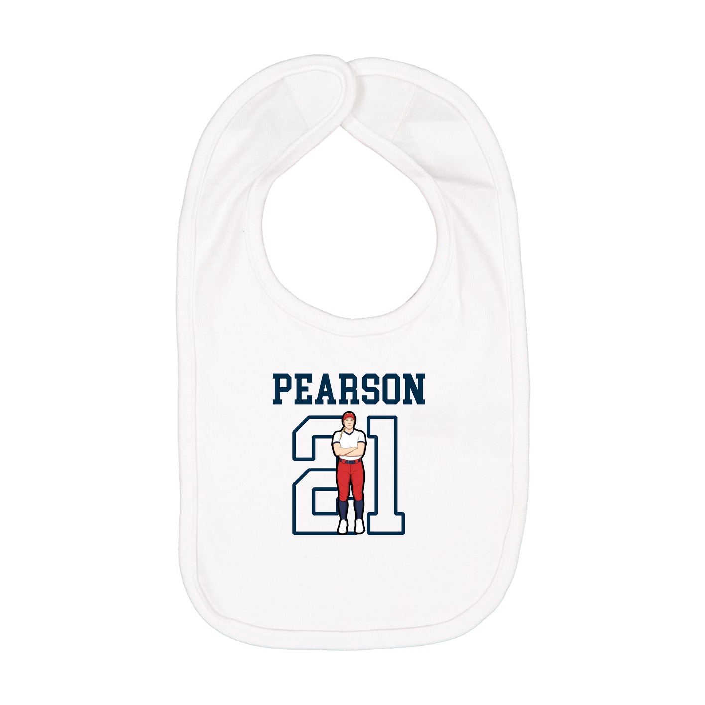 Infant Bib — Shirsey in White