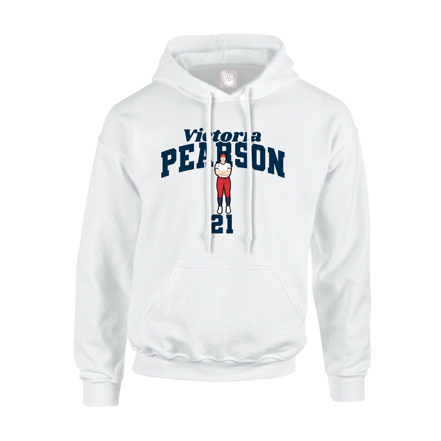 Hoodie — Signature Arch in White