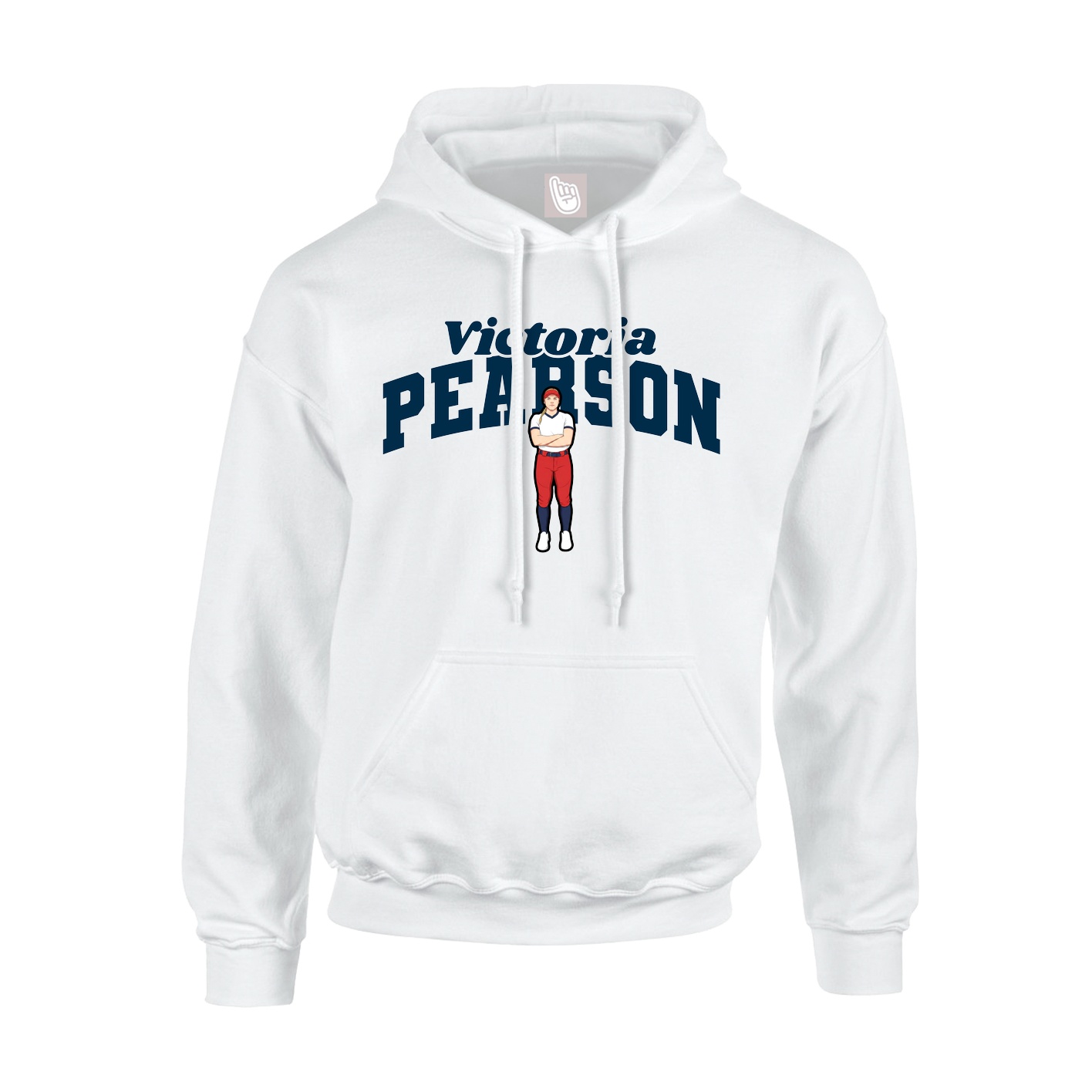 Youth Hoodie — Signature Arch in White