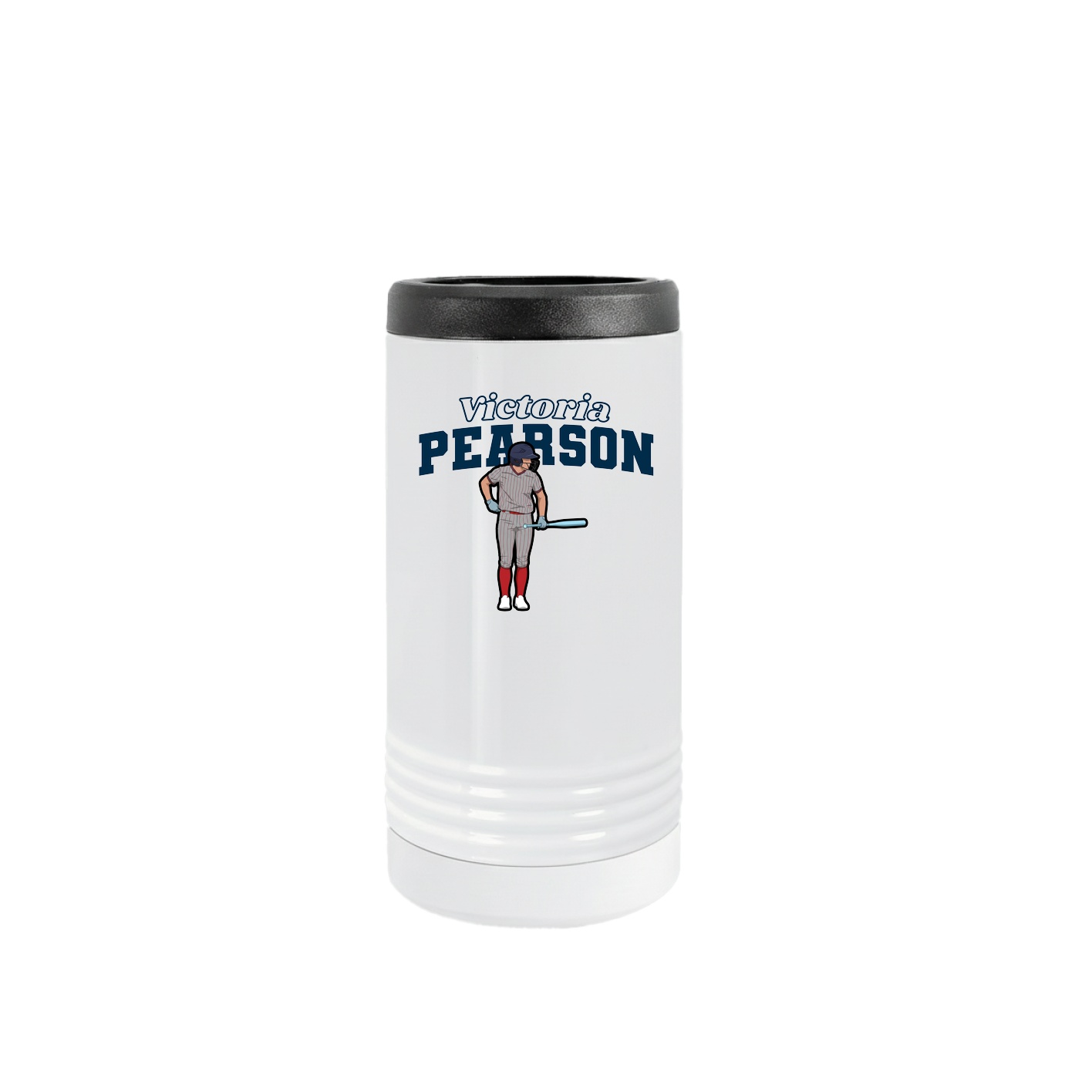 Slim Beverage Holder — Name Arch in White