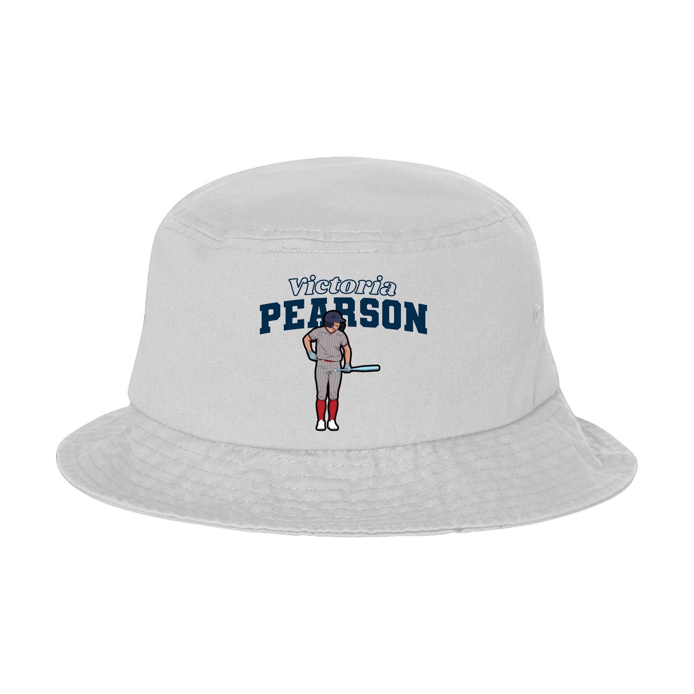 Bucket Cap — Name Arch in White