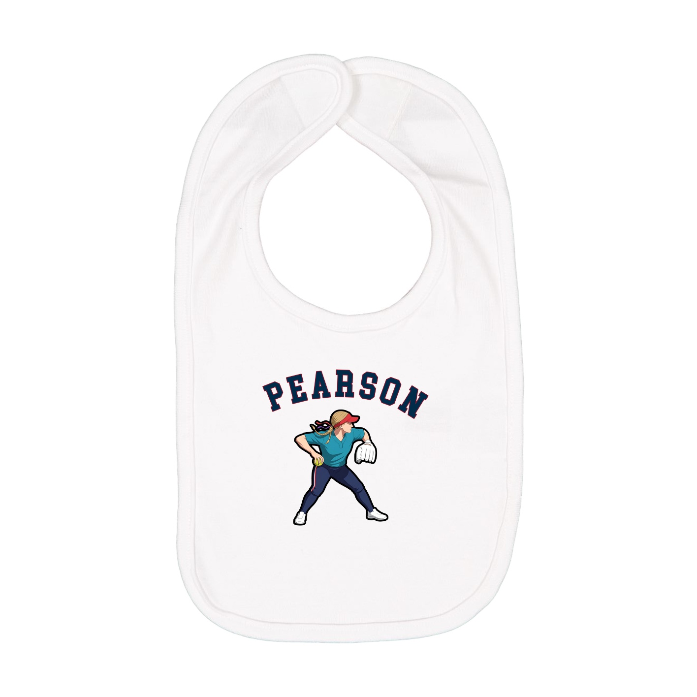 Infant Bib — Shirsey Arch in White