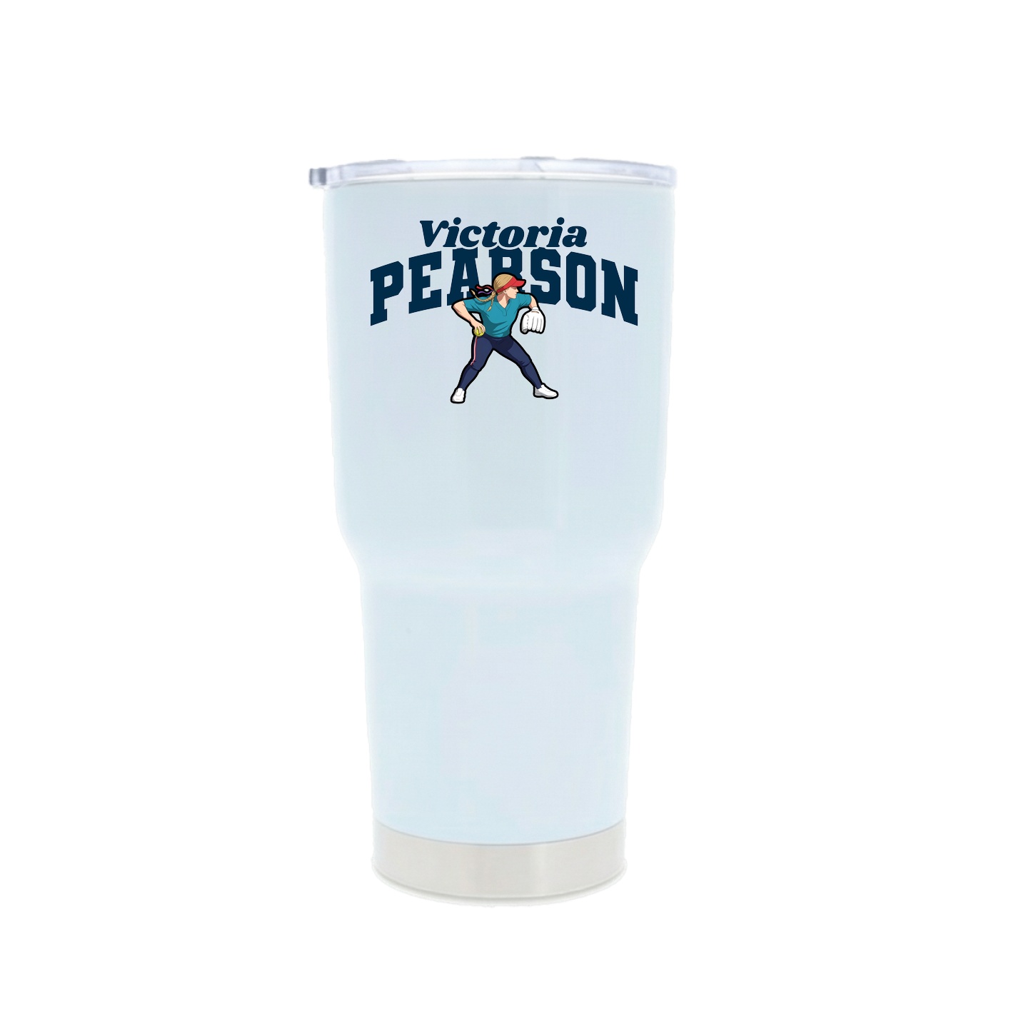30oz Stainless Steel Tumbler — Signature Arch in White