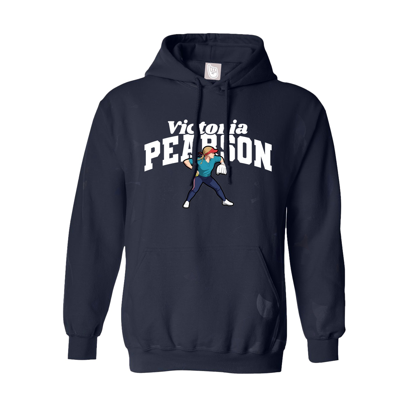 Youth Hoodie — Signature Arch in Navy