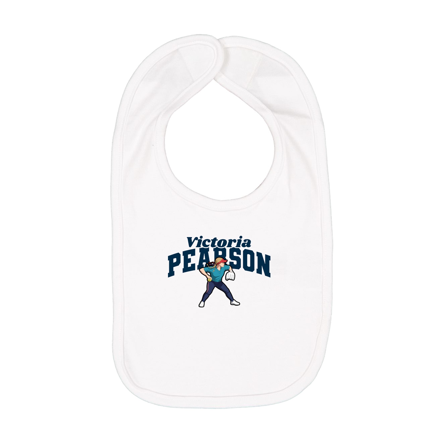 Infant Bib — Signature Arch in White
