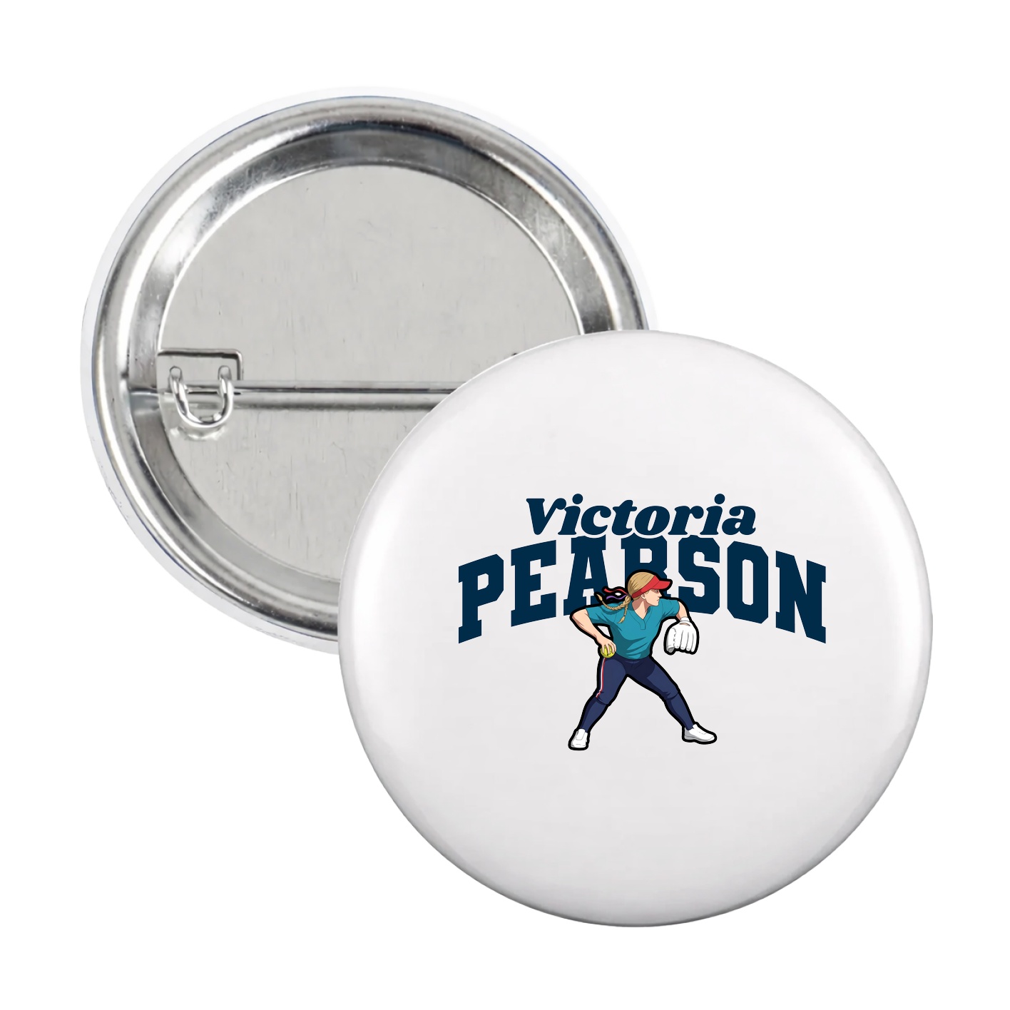Game Day Button — Signature Arch in White
