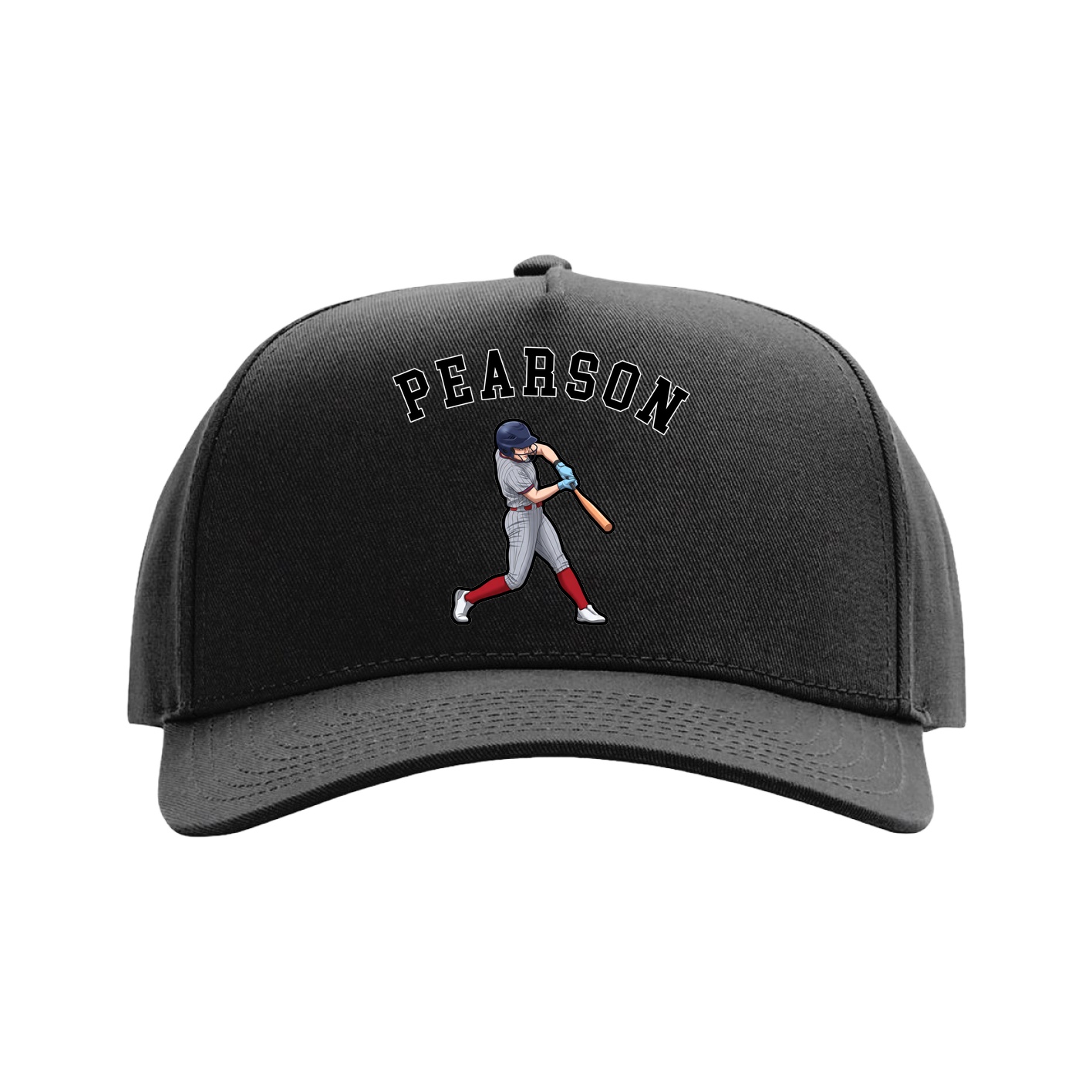 Full Fabric Five-Panel Champ Cap — Shirsey Arch in Black