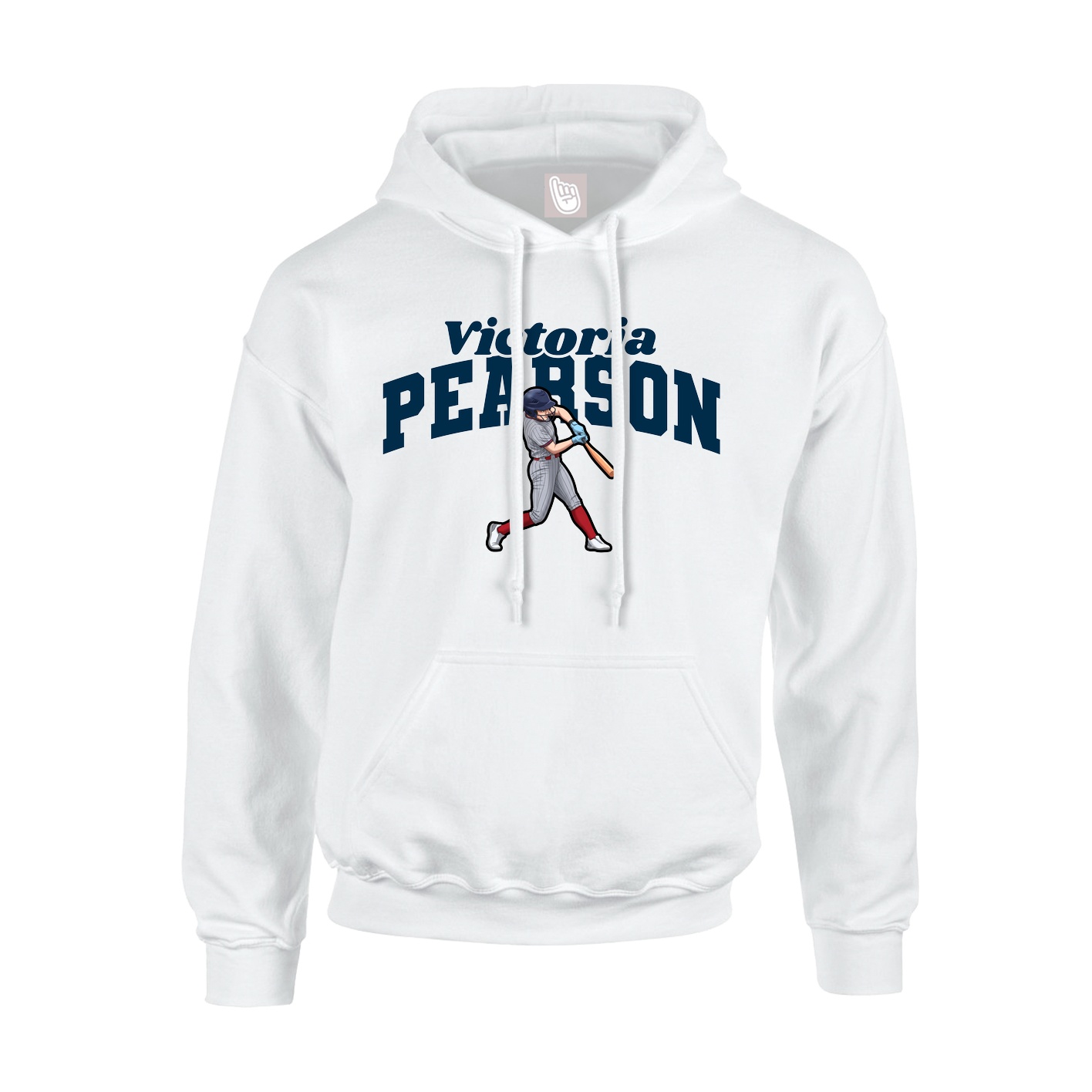 Youth Hoodie — Signature Arch in White