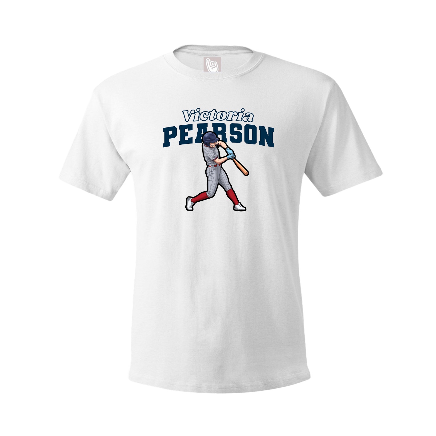 Youth Tee — Name Arch in White