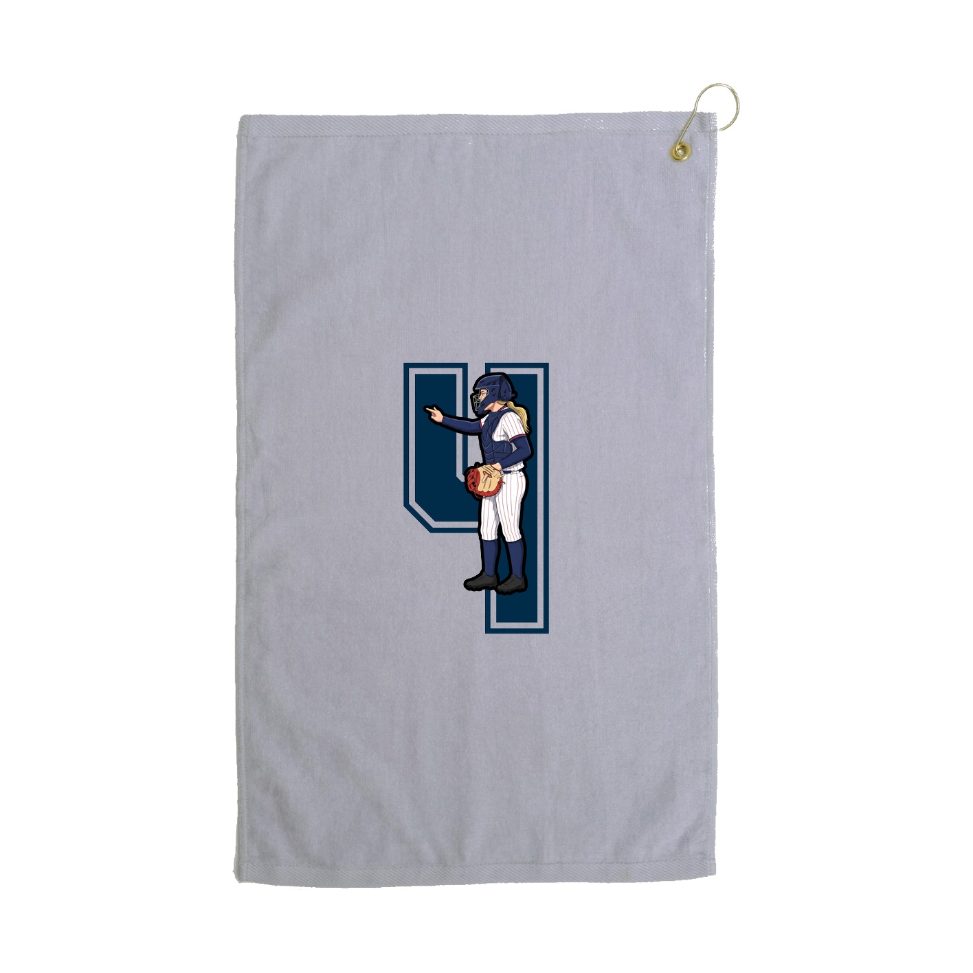 Golf Towel — Number in Grey