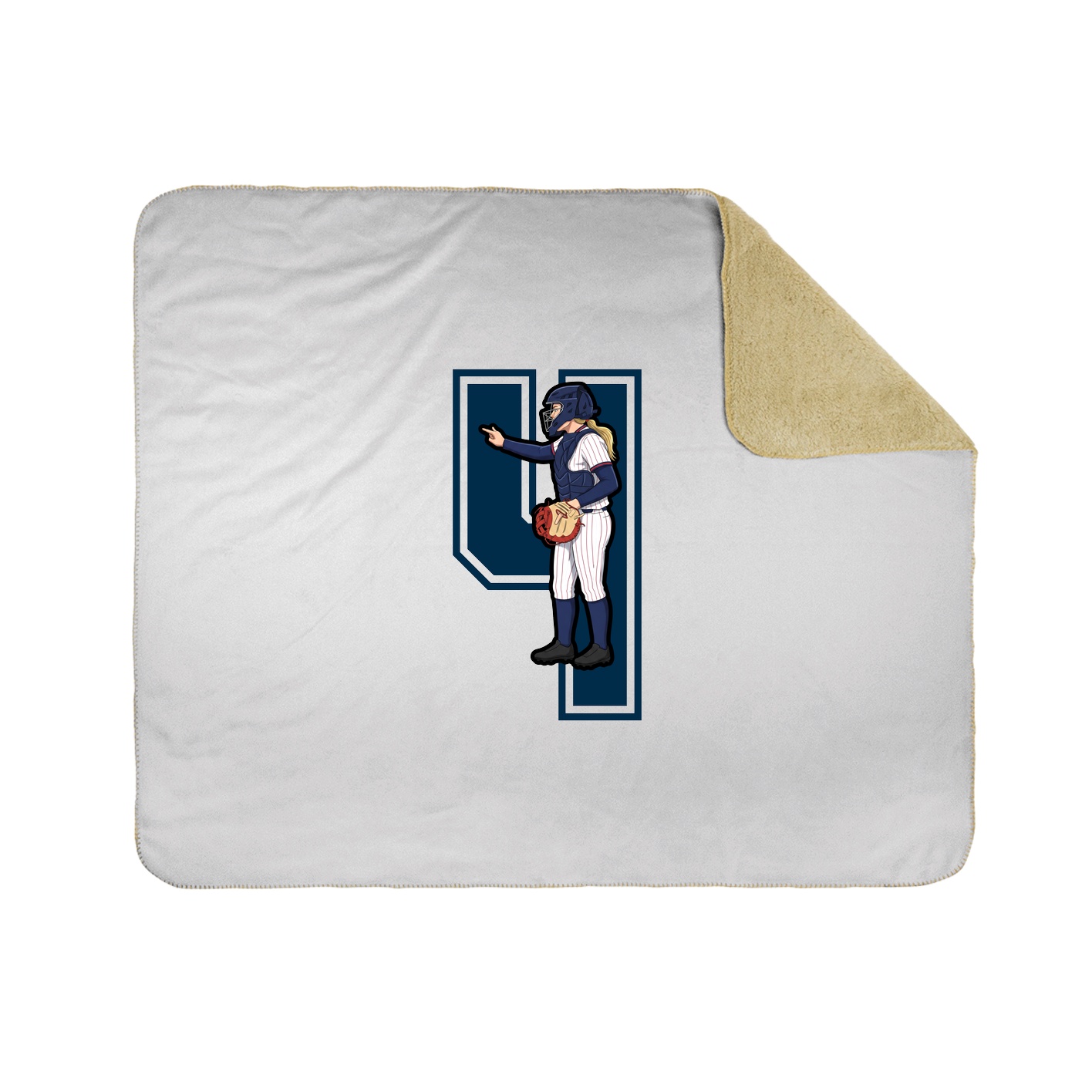 Throw Blanket — Number in White