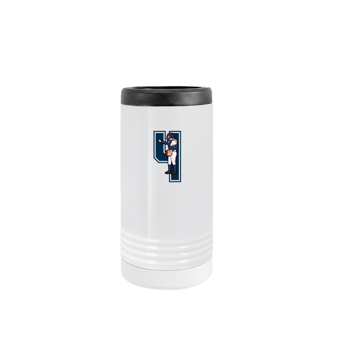 Slim Beverage Holder — Number in White