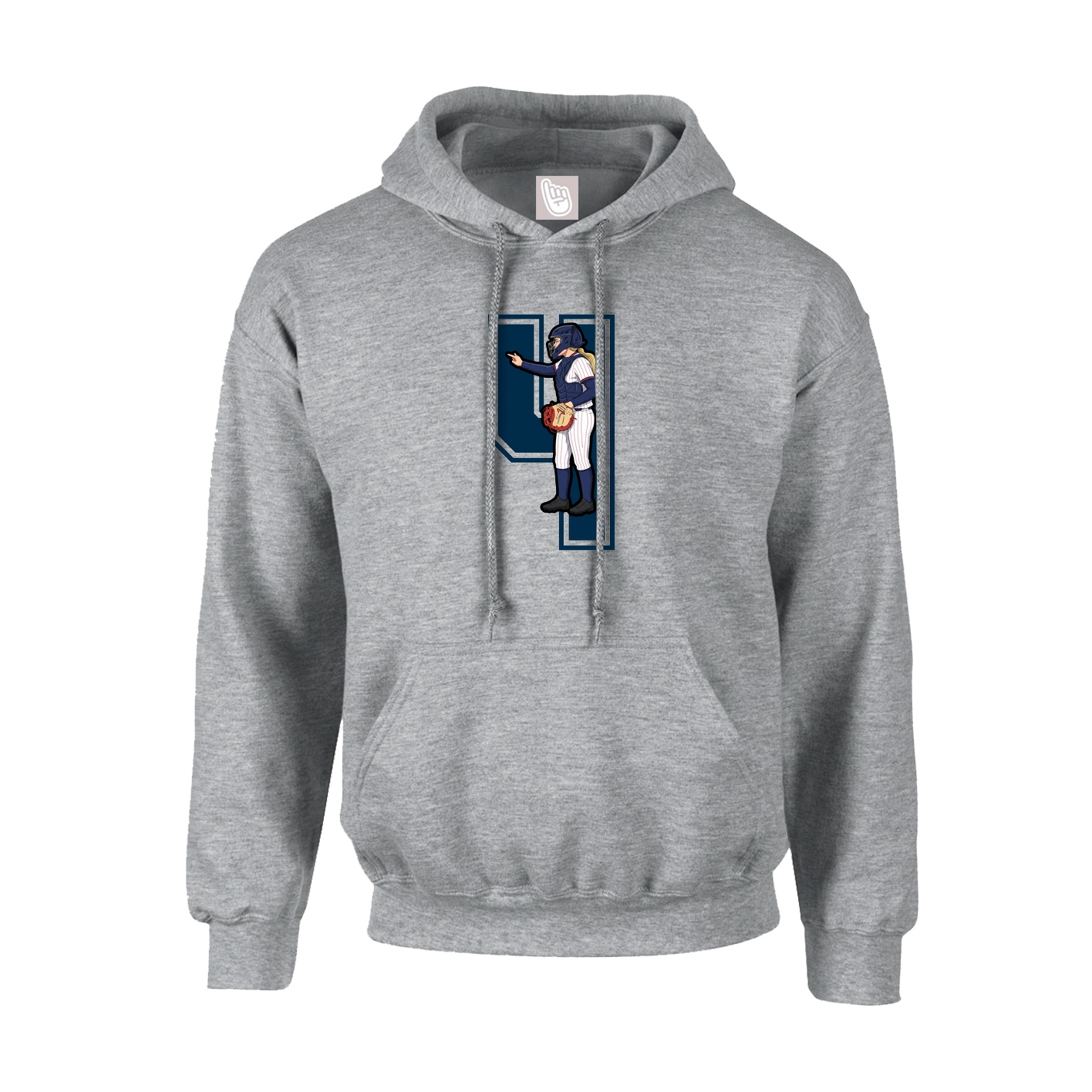 Hoodie — Number in Grey