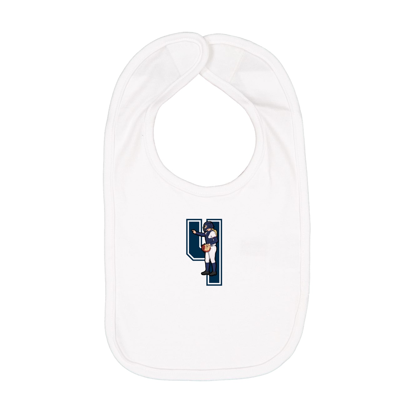 Infant Bib — Number in White