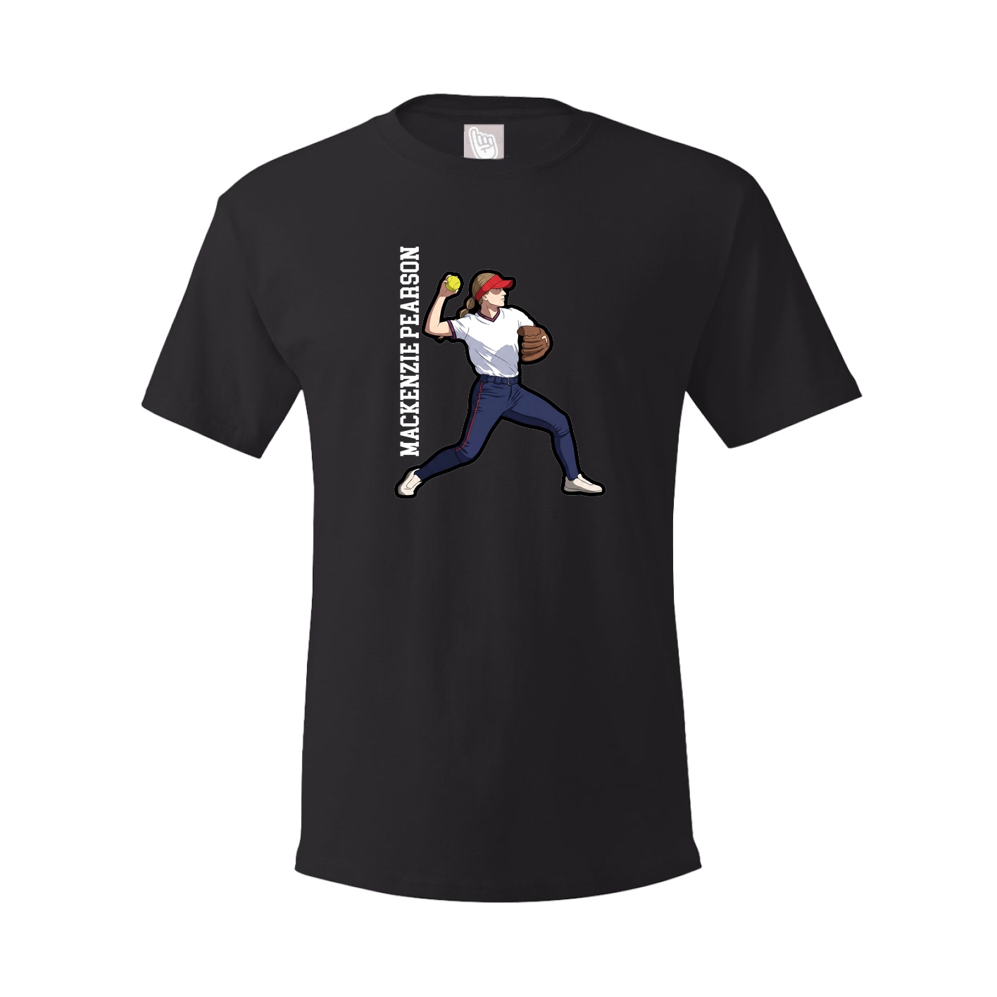 Tee — Name Vertical in Black