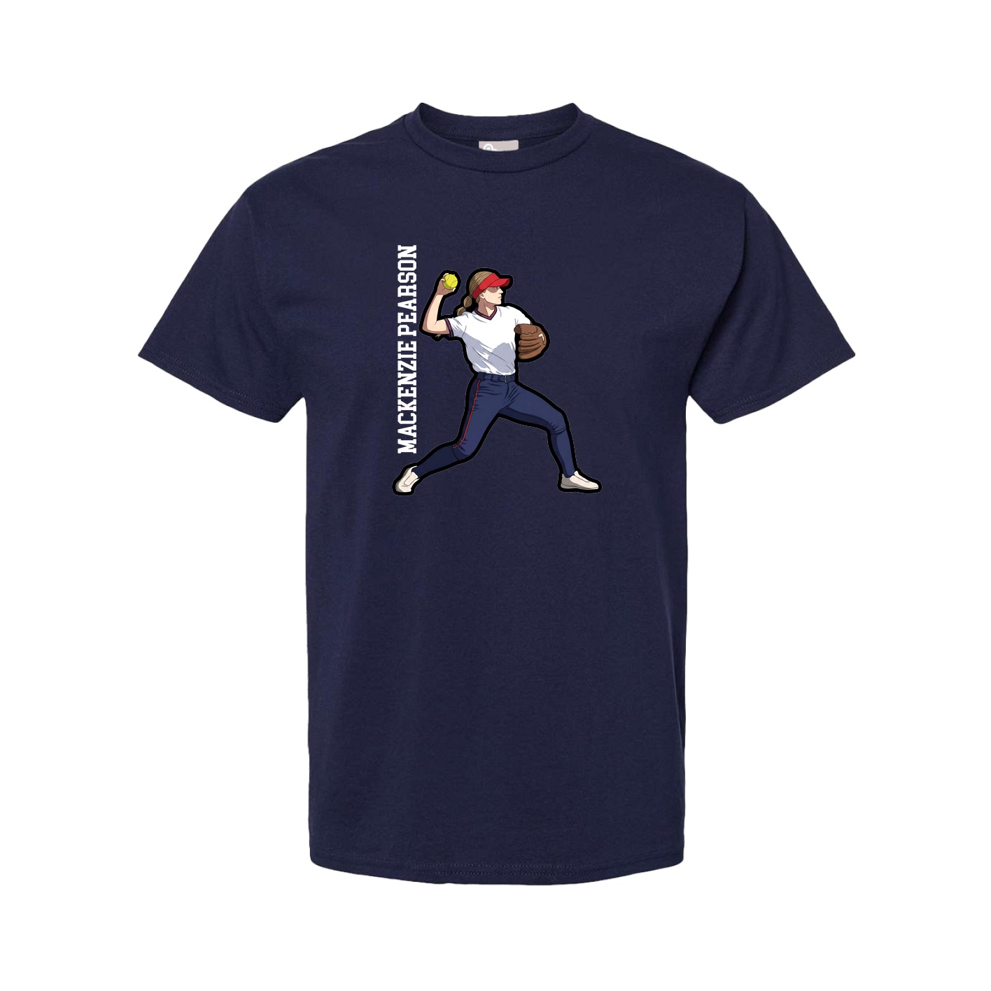 Youth Tee — Name Vertical in Navy