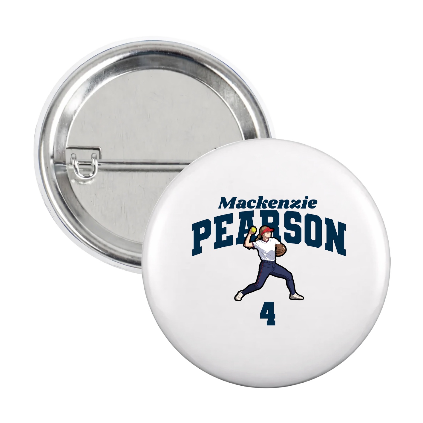 Game Day Button — Signature Arch in White