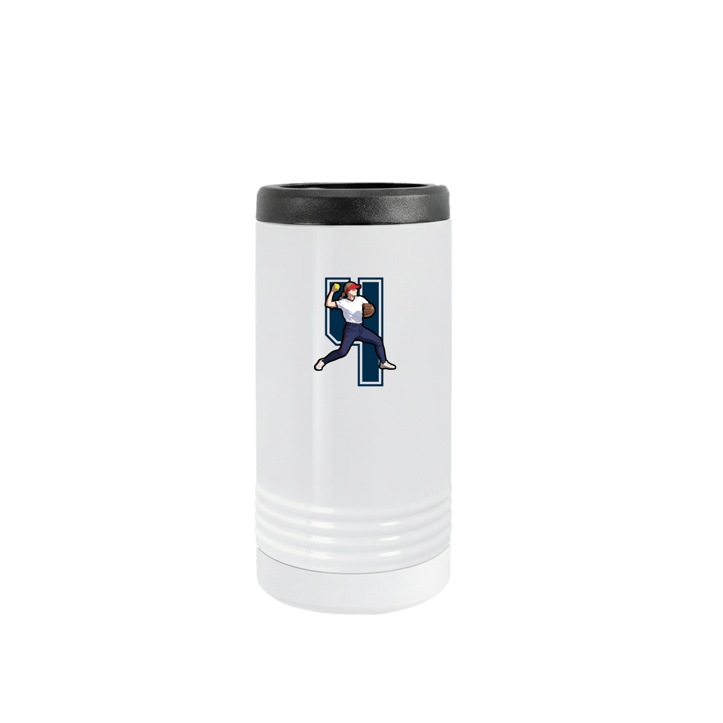 Slim Beverage Holder — Number in White