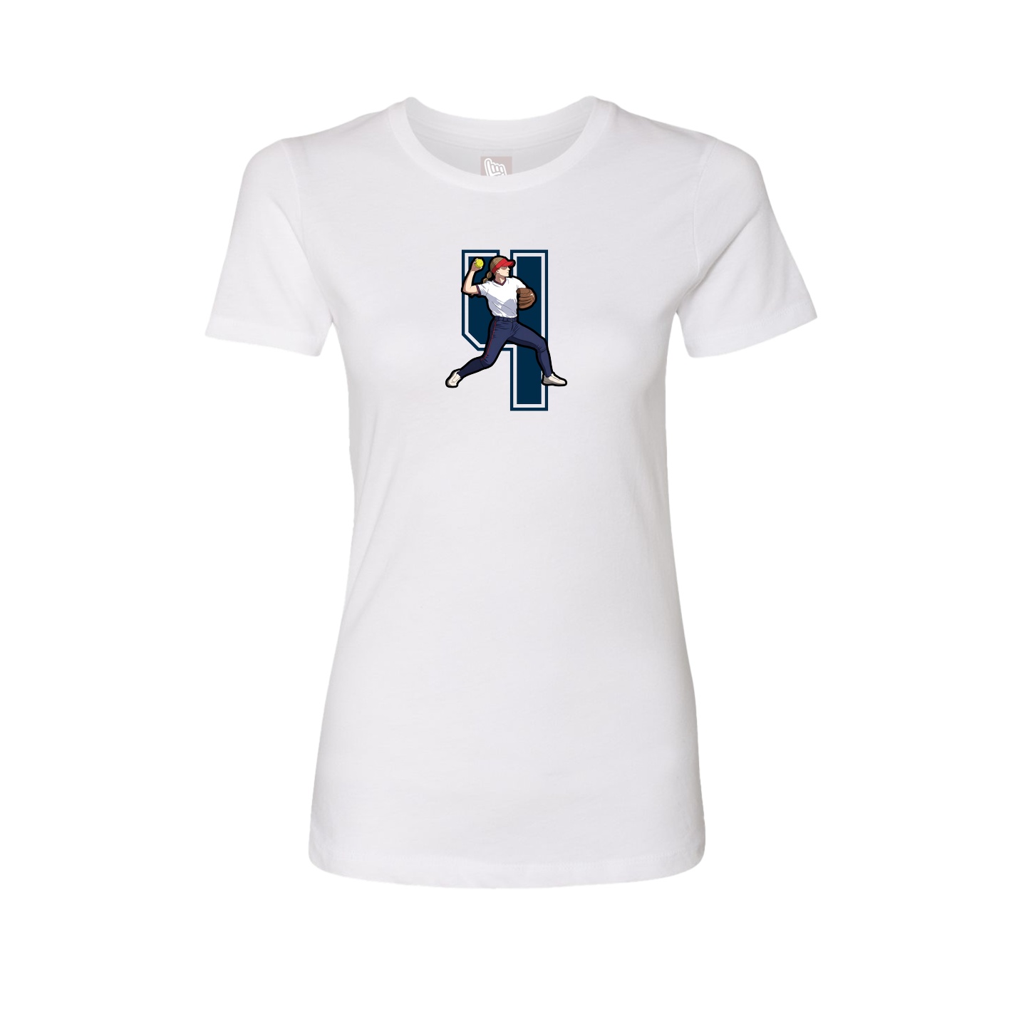 Womens Tee — Number in White