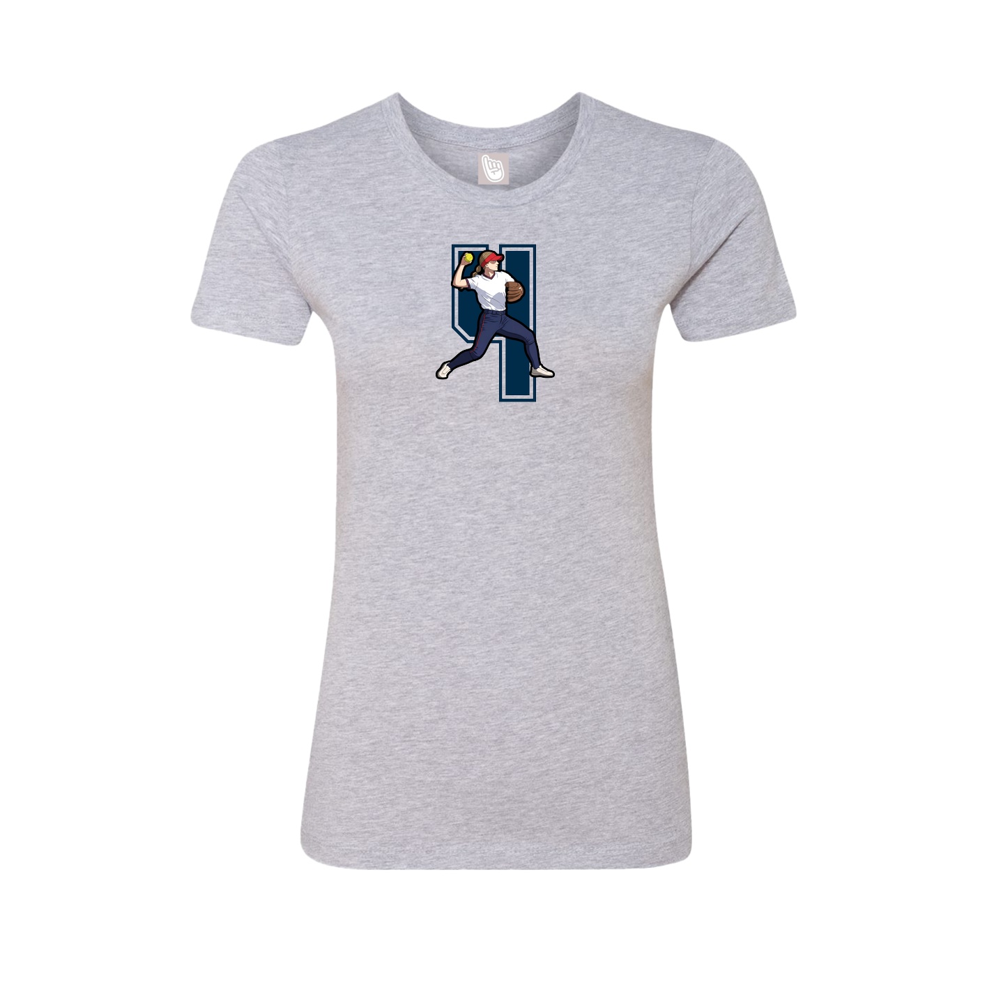 Womens Tee — Number in Grey