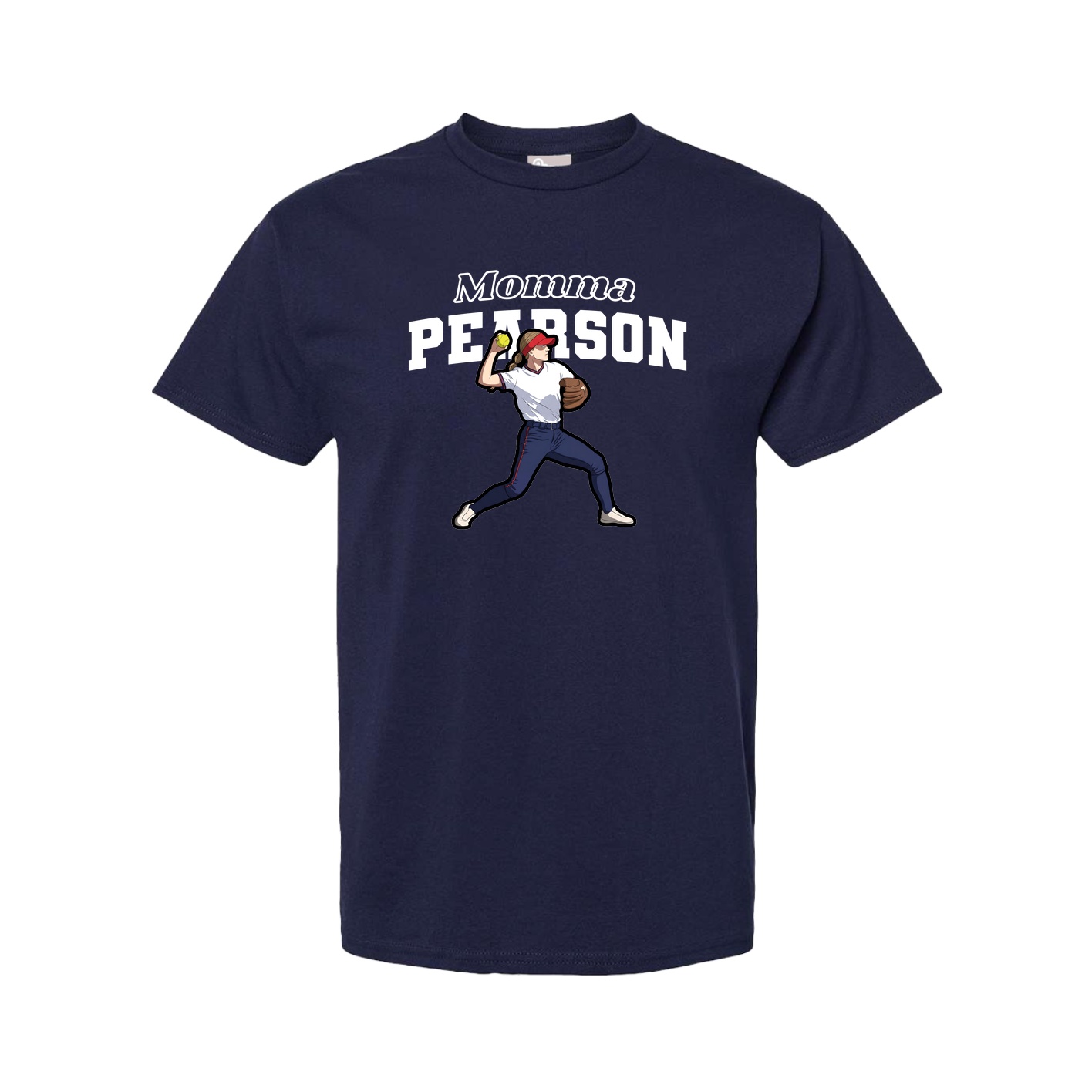 Youth Tee — Mothers Day Block in Navy