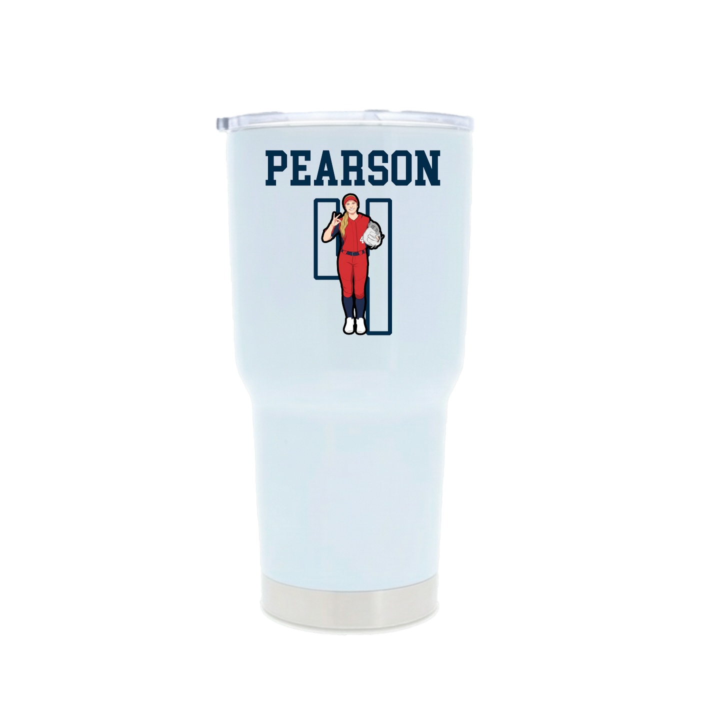 30oz Stainless Steel Tumbler — Shirsey in White
