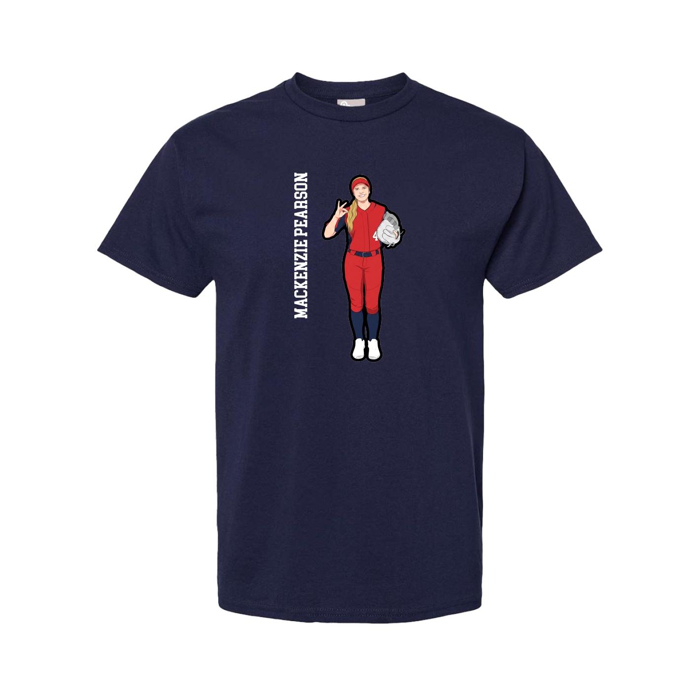 Youth Tee — Name Vertical in Navy