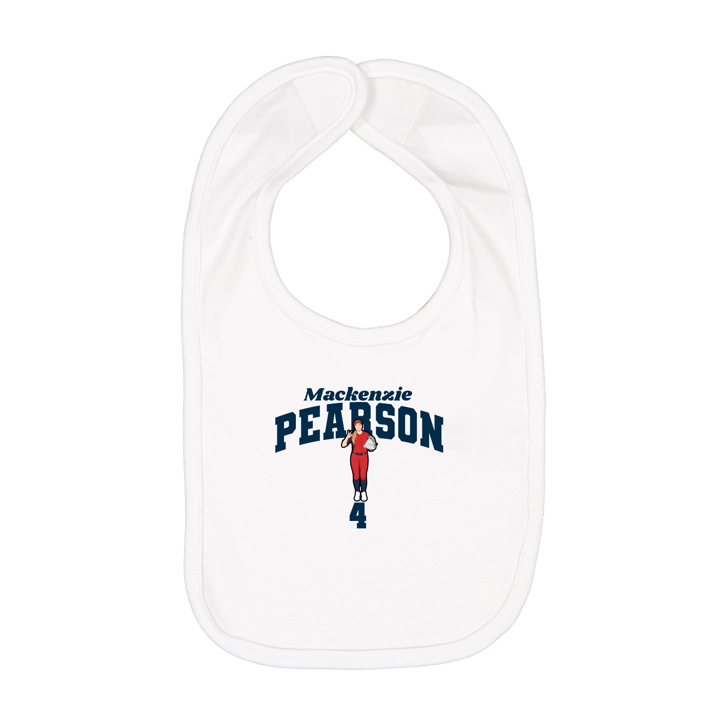 Infant Bib — Signature Arch in White