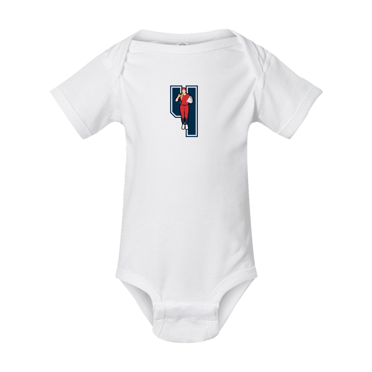Baby Onesie — Number in White
