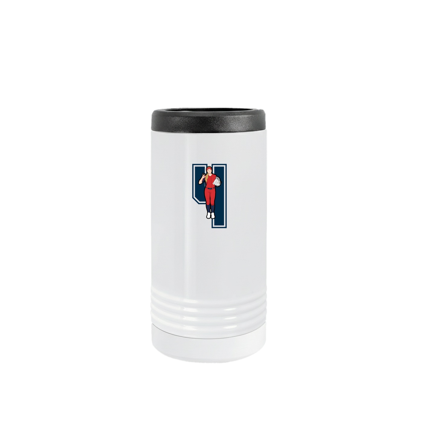 Slim Beverage Holder — Number in White