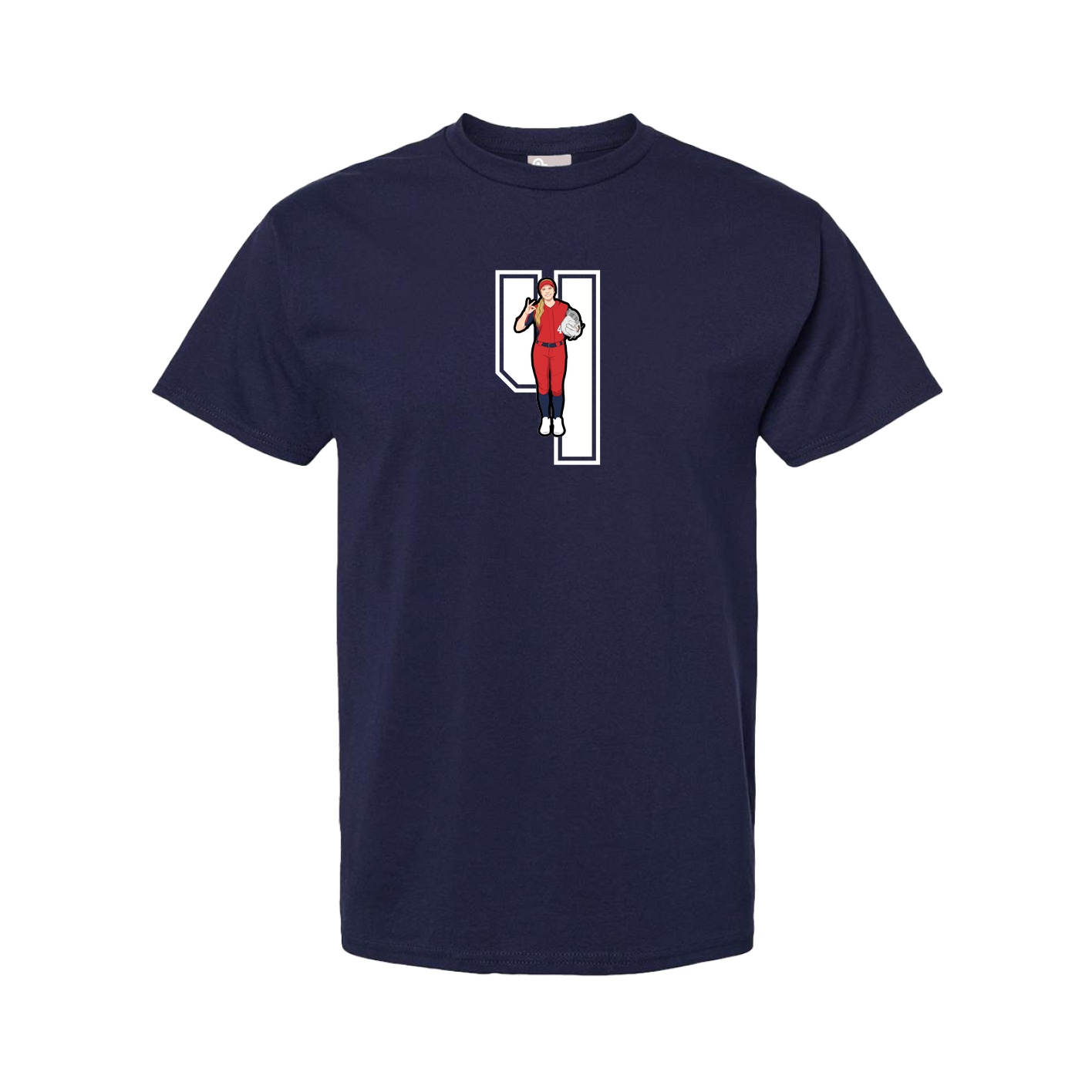 Tee — Number in Navy