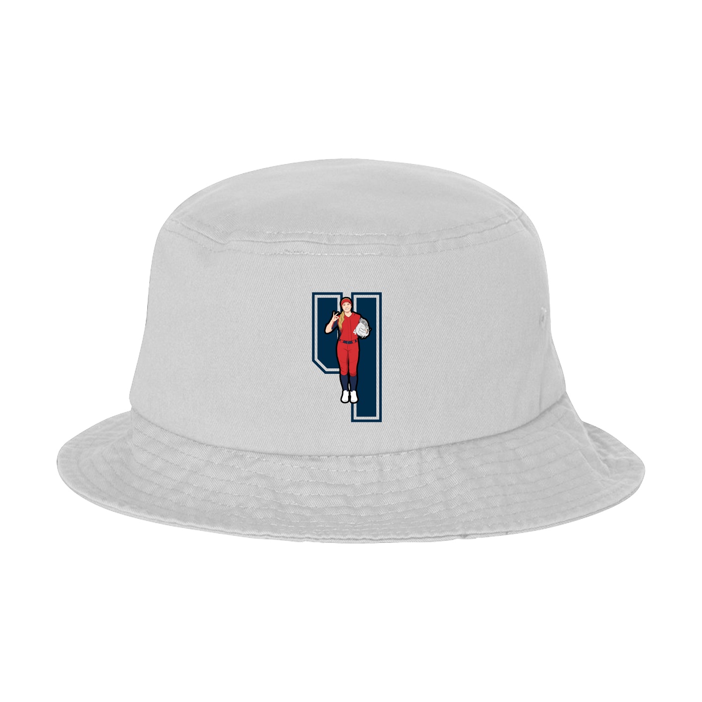Bucket Cap — Number in White