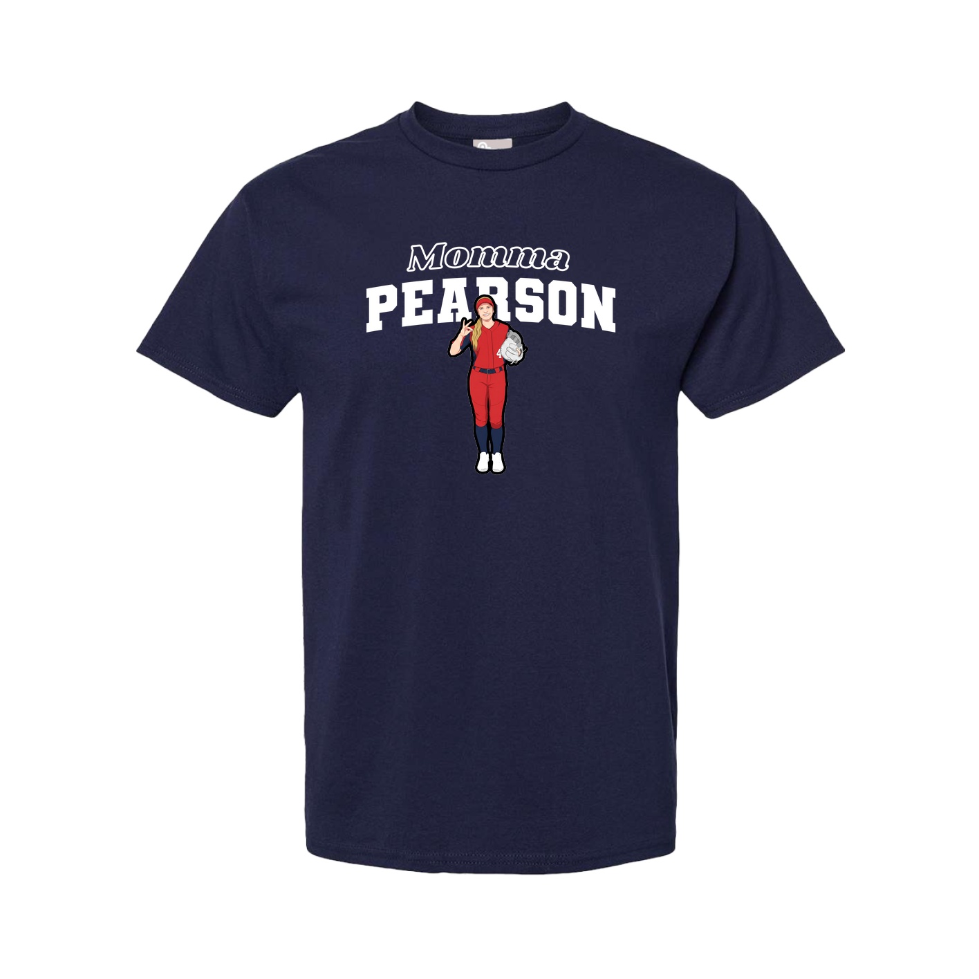 Youth Tee — Mothers Day Block in Navy
