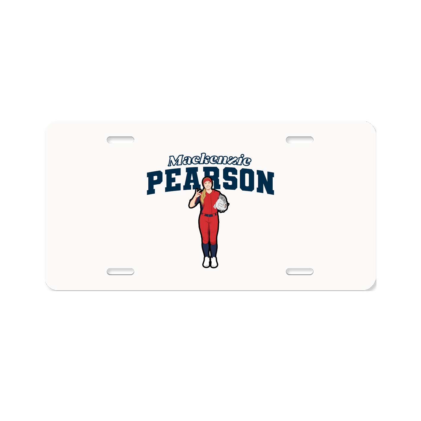 License Plate — Name Arch in Classic