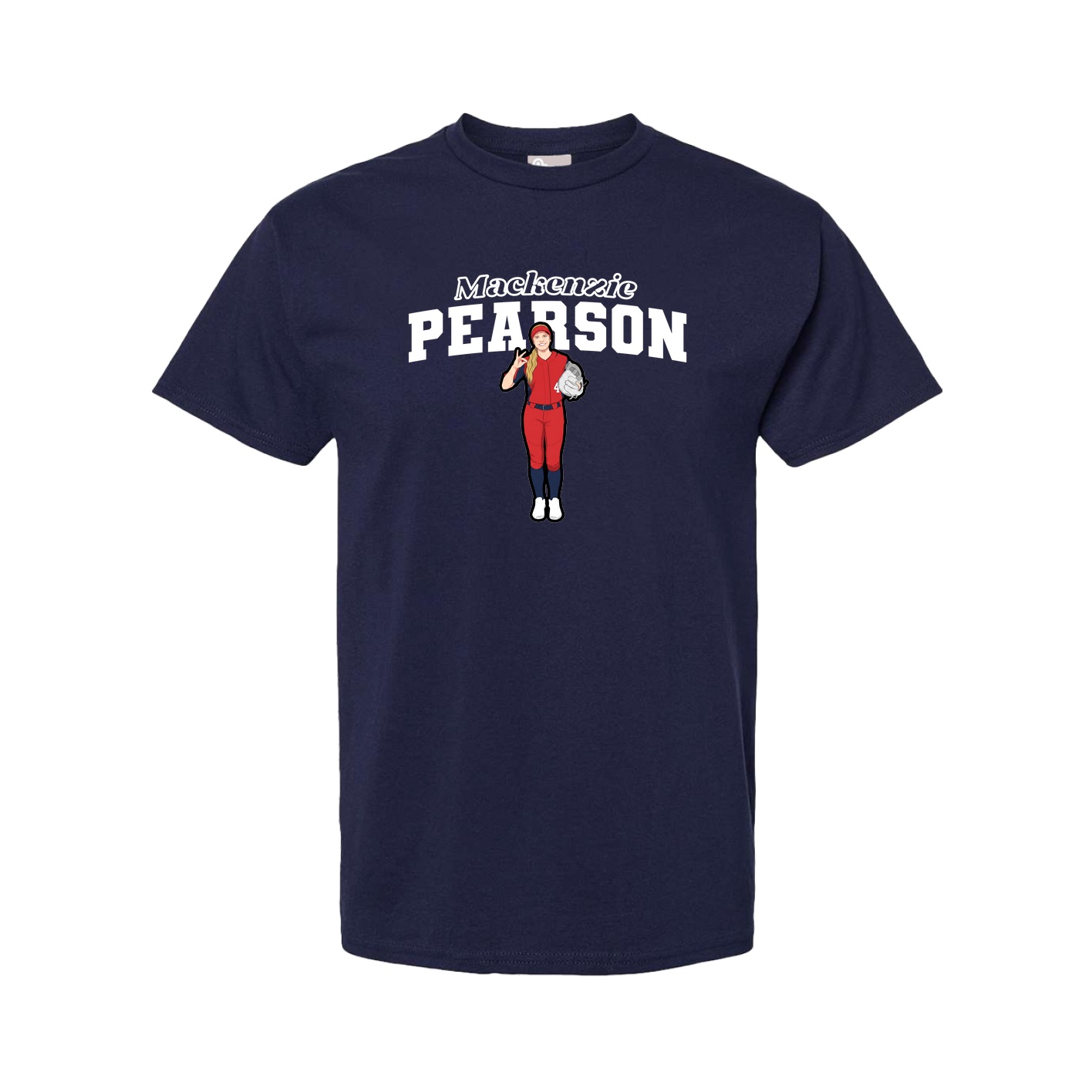 Youth Tee — Name Arch in Navy