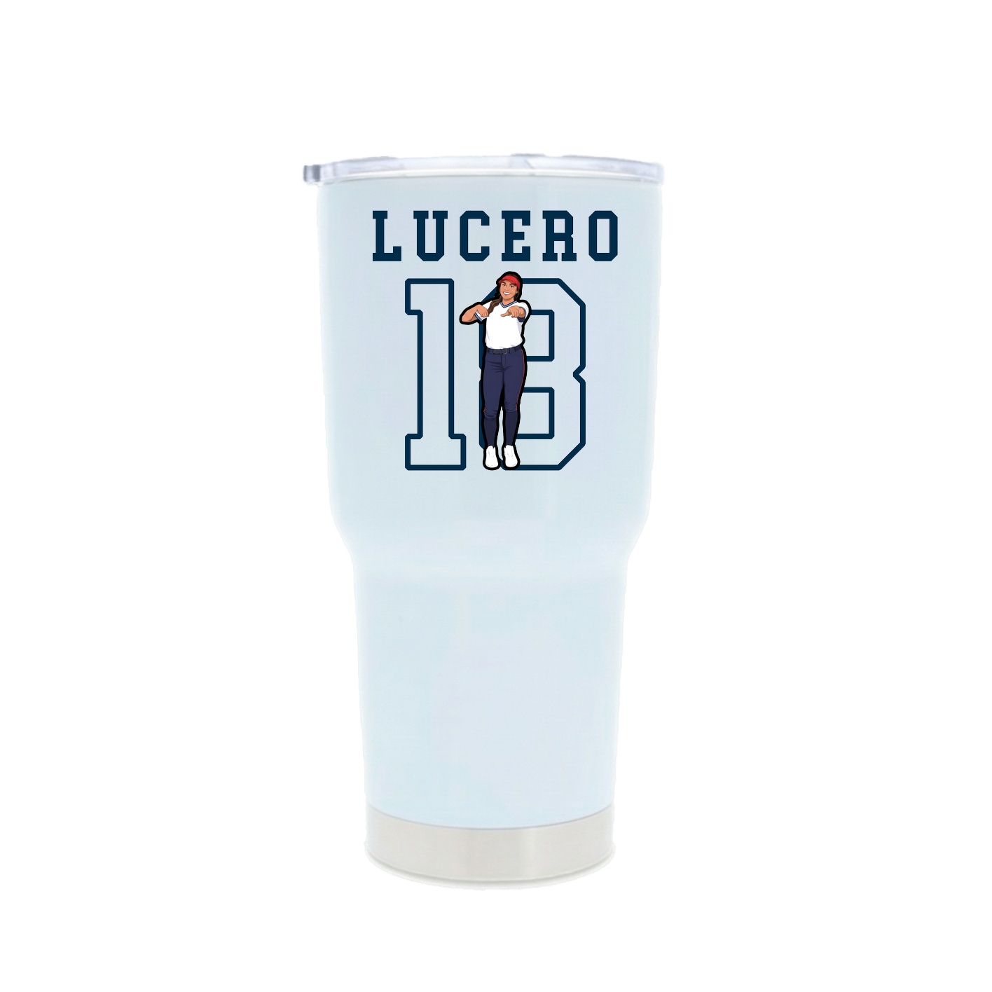 30oz Stainless Steel Tumbler — Shirsey in White