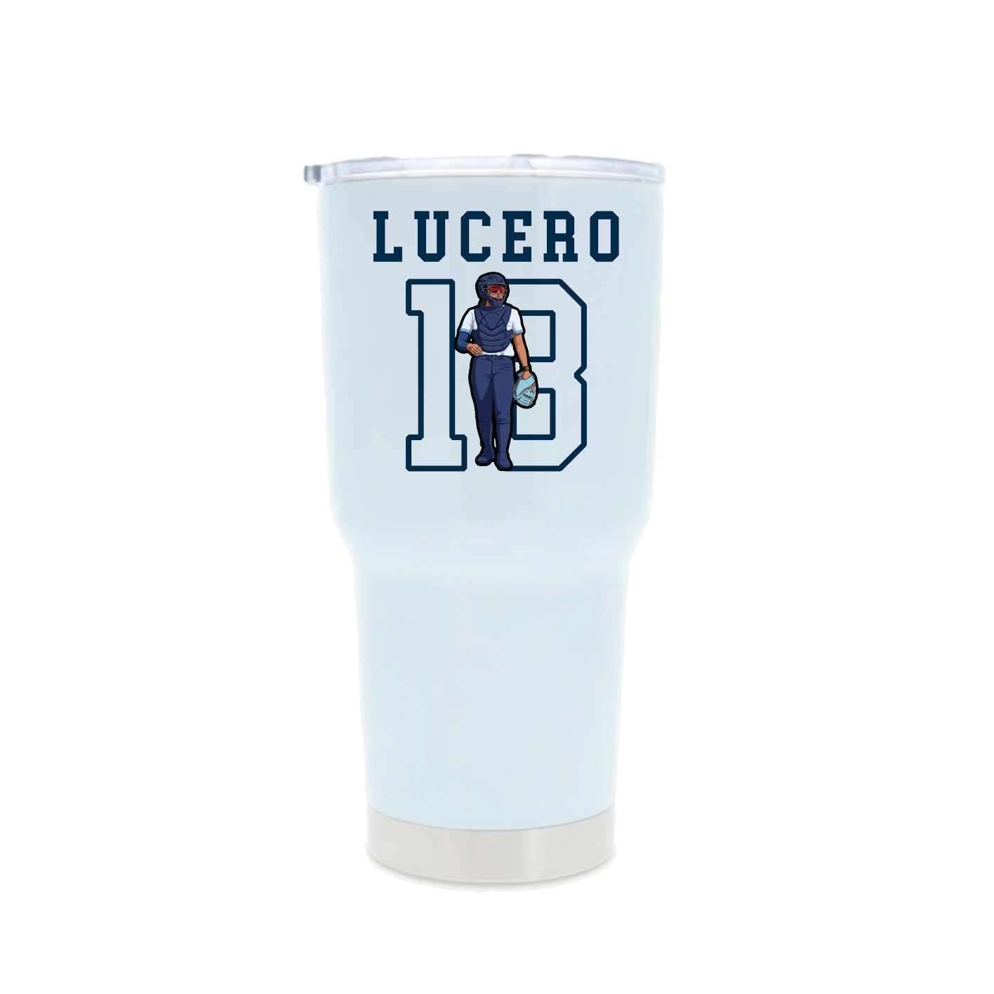 30oz Stainless Steel Tumbler — Shirsey in White