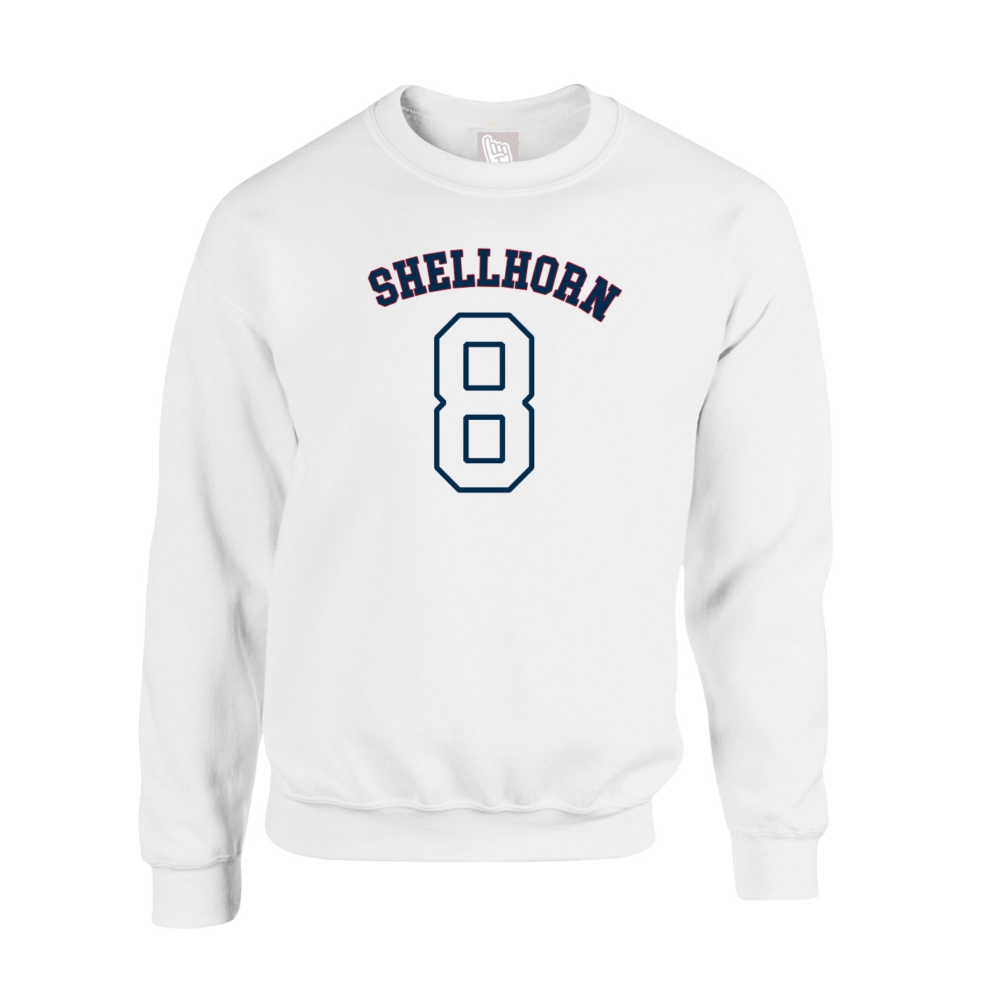 Fleece Crew — Shirsey Arch in White