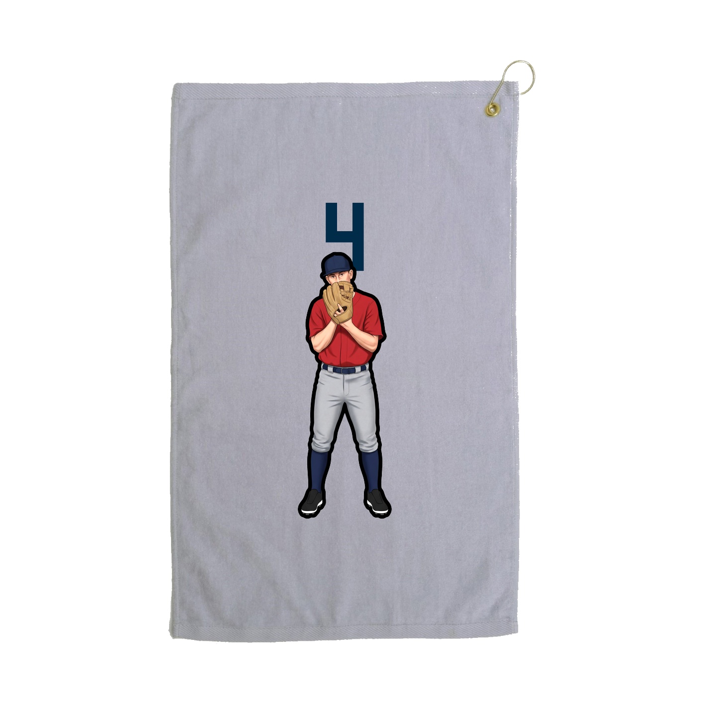 Golf Towel — Number Top in Grey