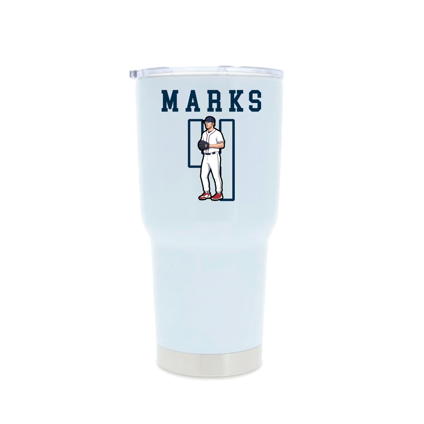 30oz Stainless Steel Tumbler — Shirsey in White