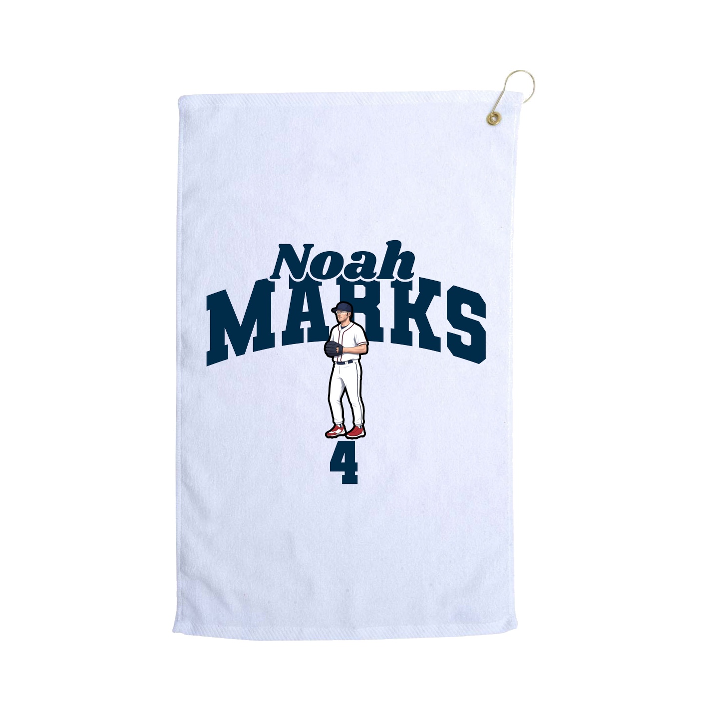 Golf Towel — Signature Arch in White