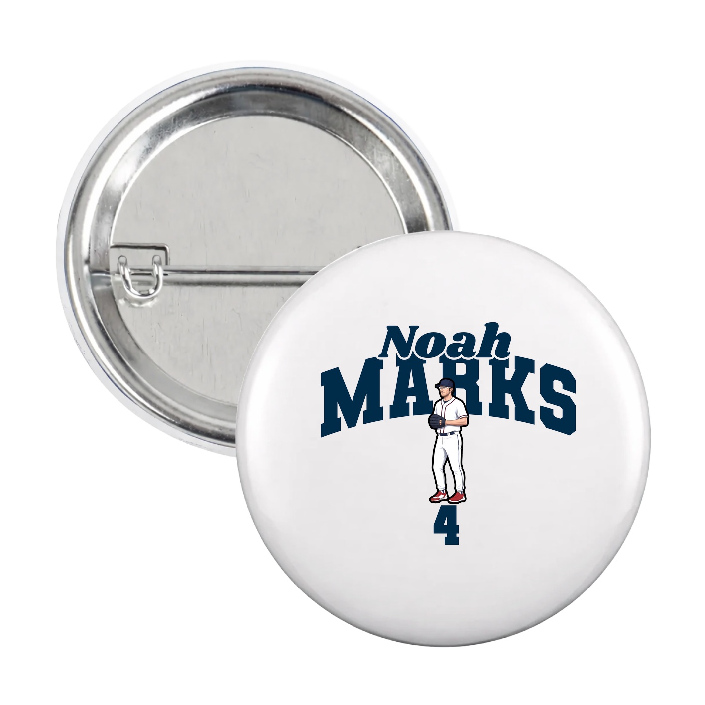 Game Day Button — Signature Arch in White