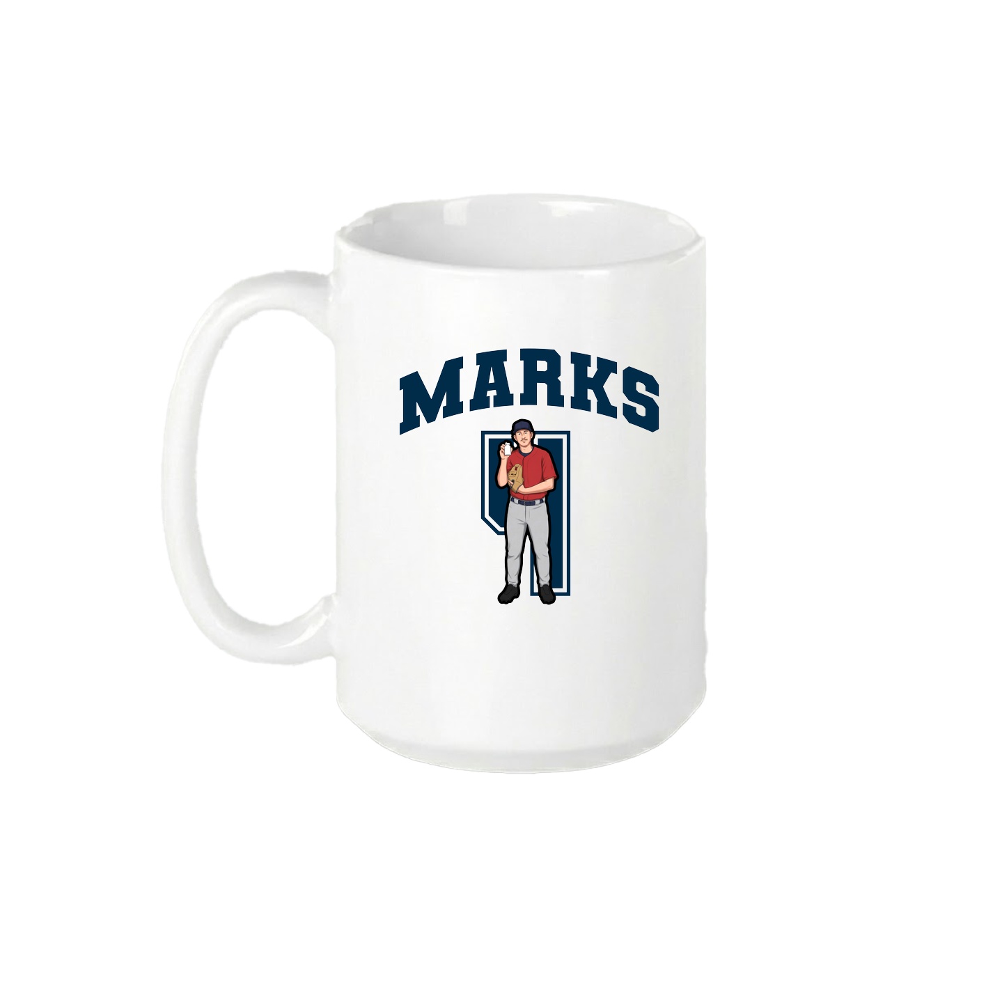 15oz Coffee Mug — Number in White