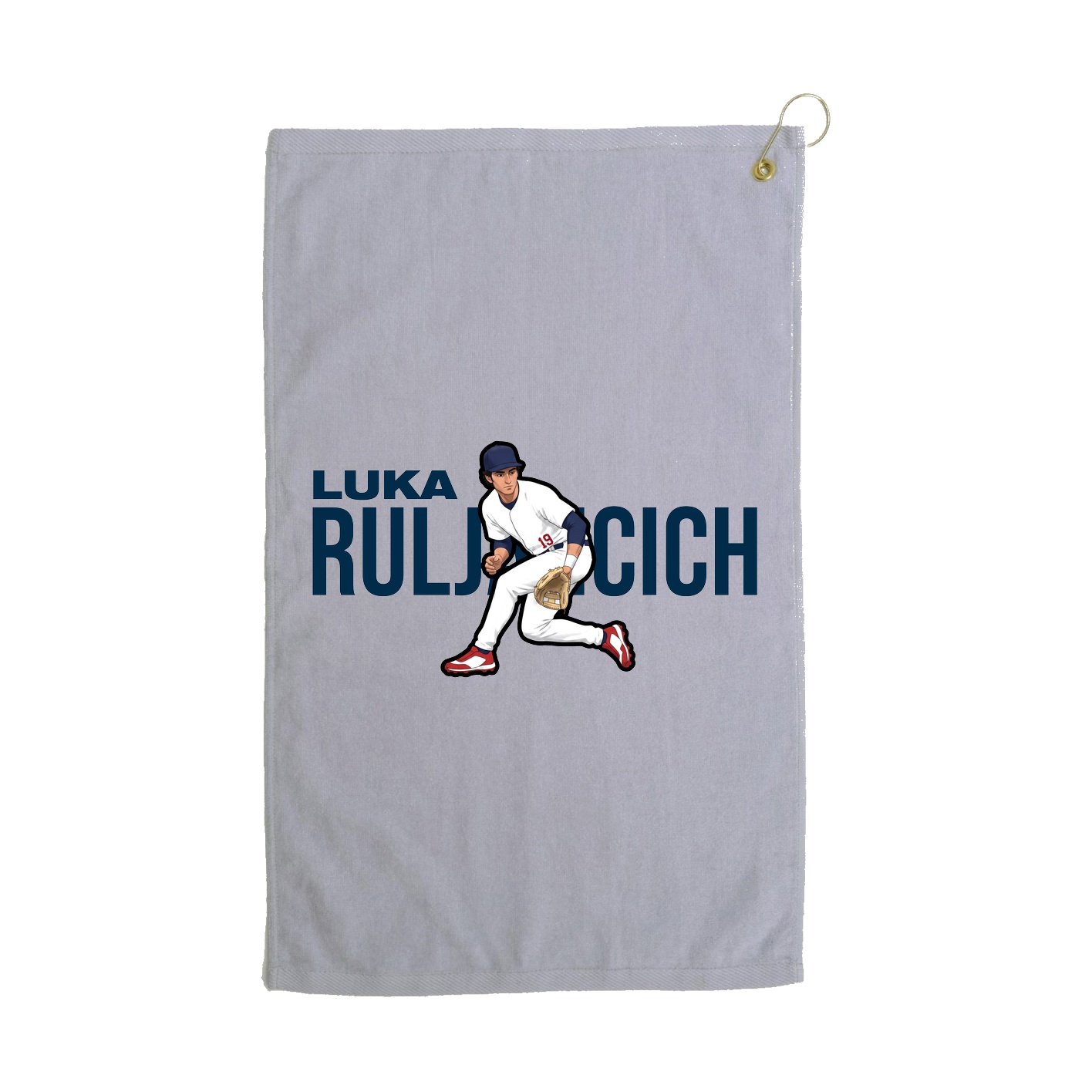 Golf Towel — Player Name in Grey