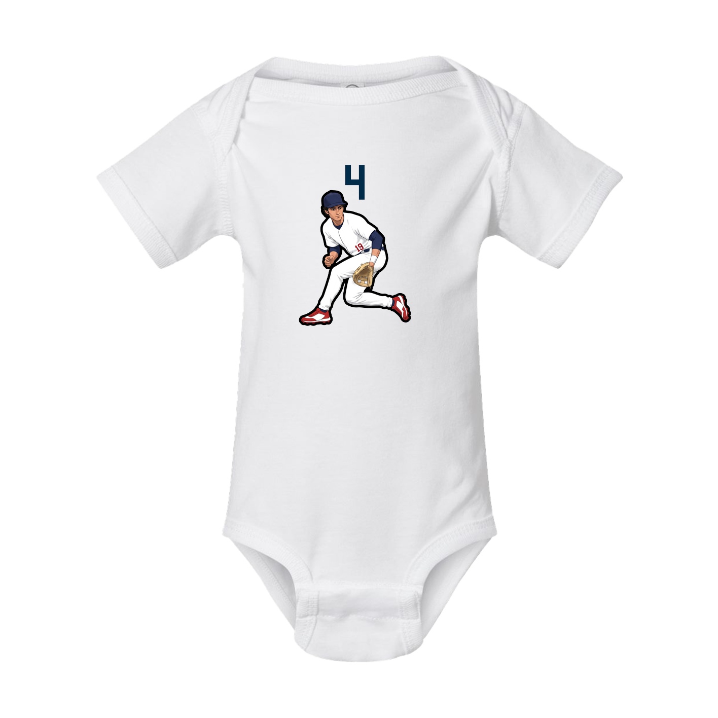 Baby Onesie — Number Top in White