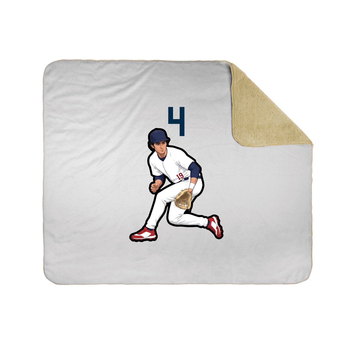 Throw Blanket — Number Top in White