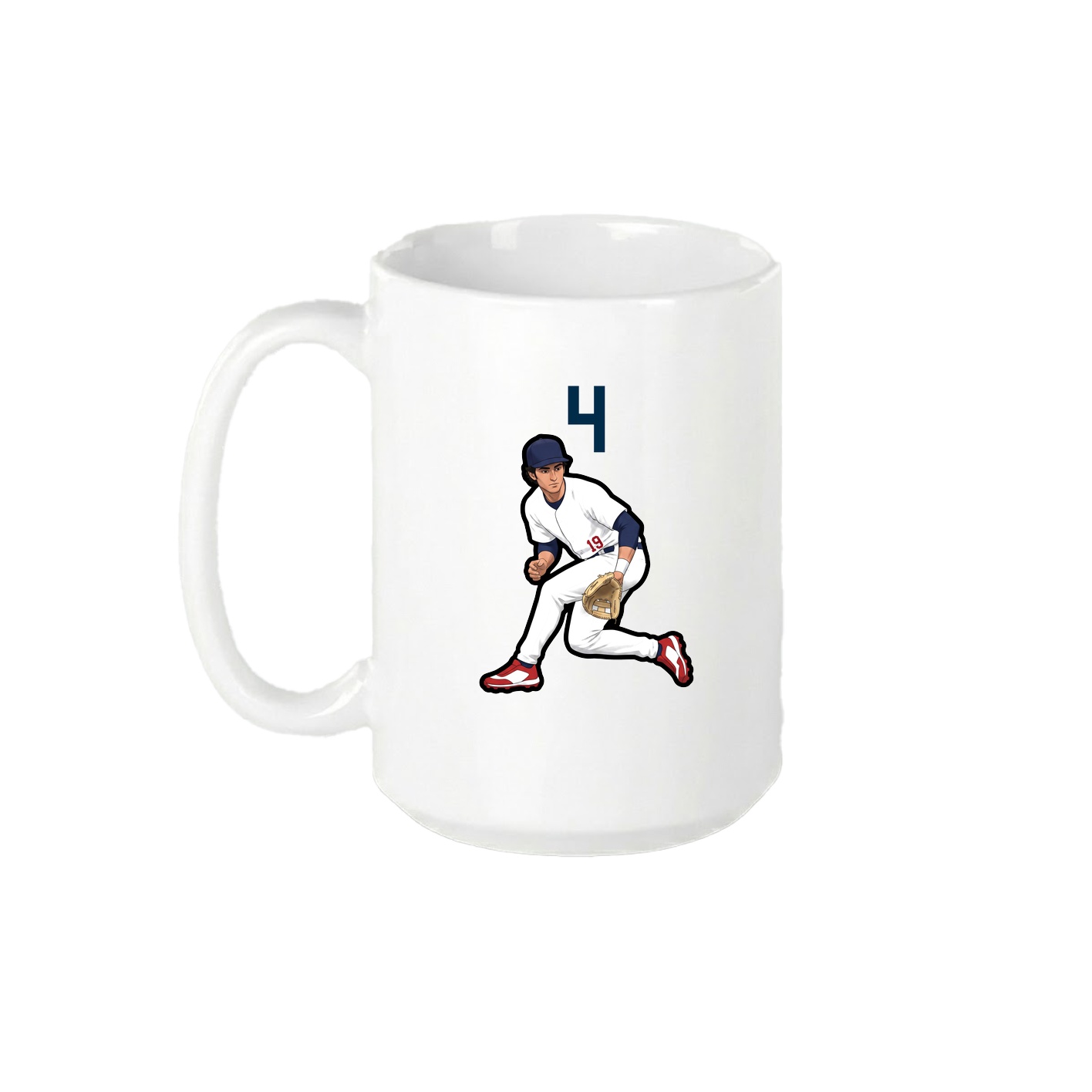 15oz Coffee Mug — Number Top in White