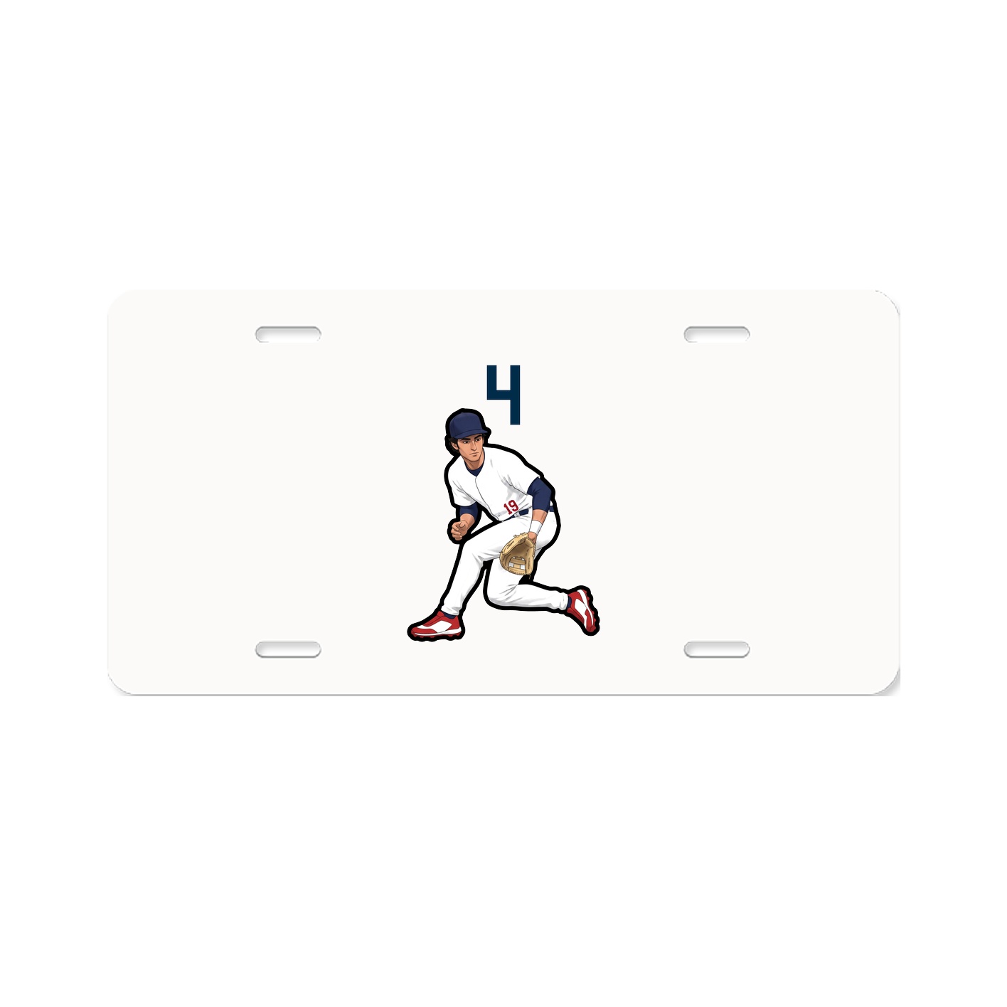 License Plate — Number Top in Classic